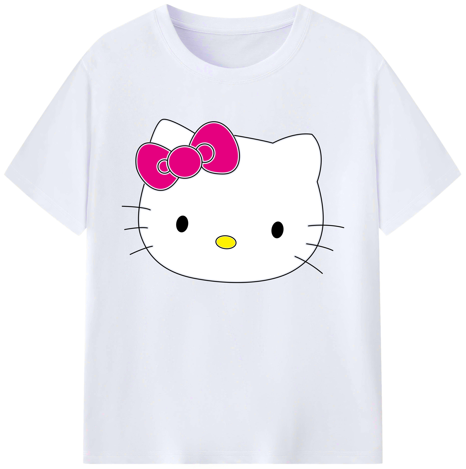 （画像用） Hello Kitty ハローキティ 綿100％ メンズ半袖Tシャツ｜肌触りやわらか＆通気性