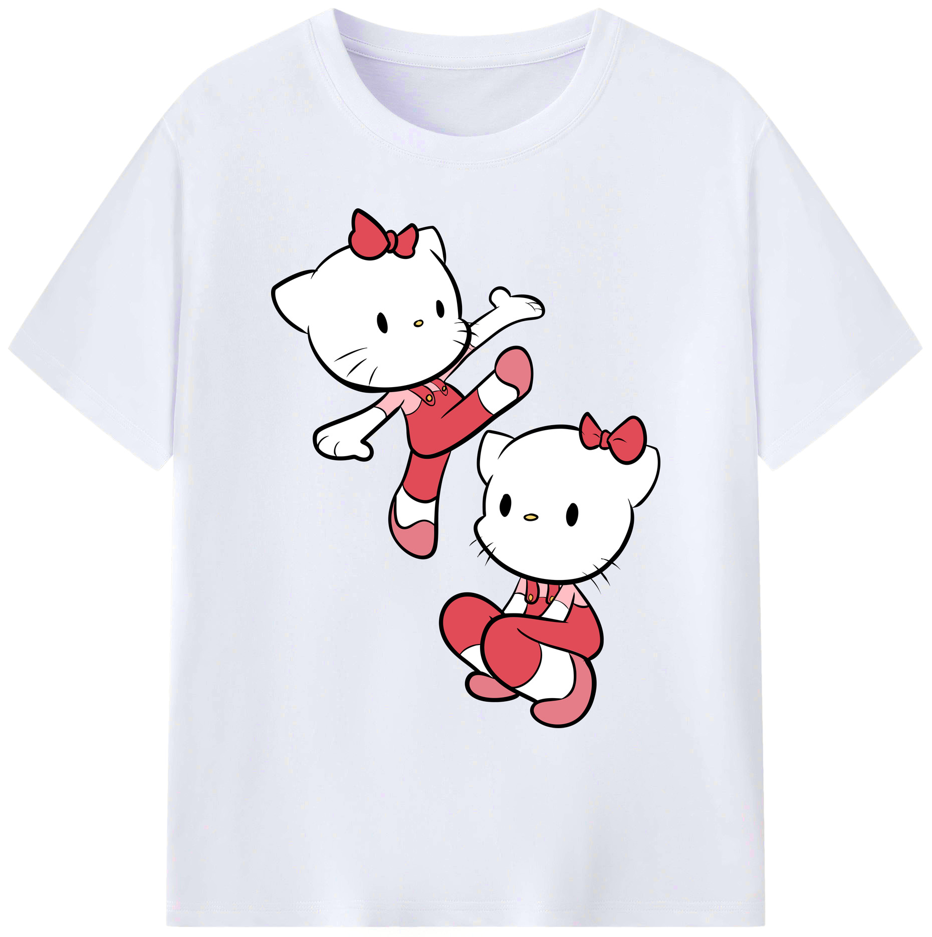 （画像用） Hello Kitty ハローキティ 綿100％ メンズ半袖Tシャツ｜肌触りやわらか＆通気性