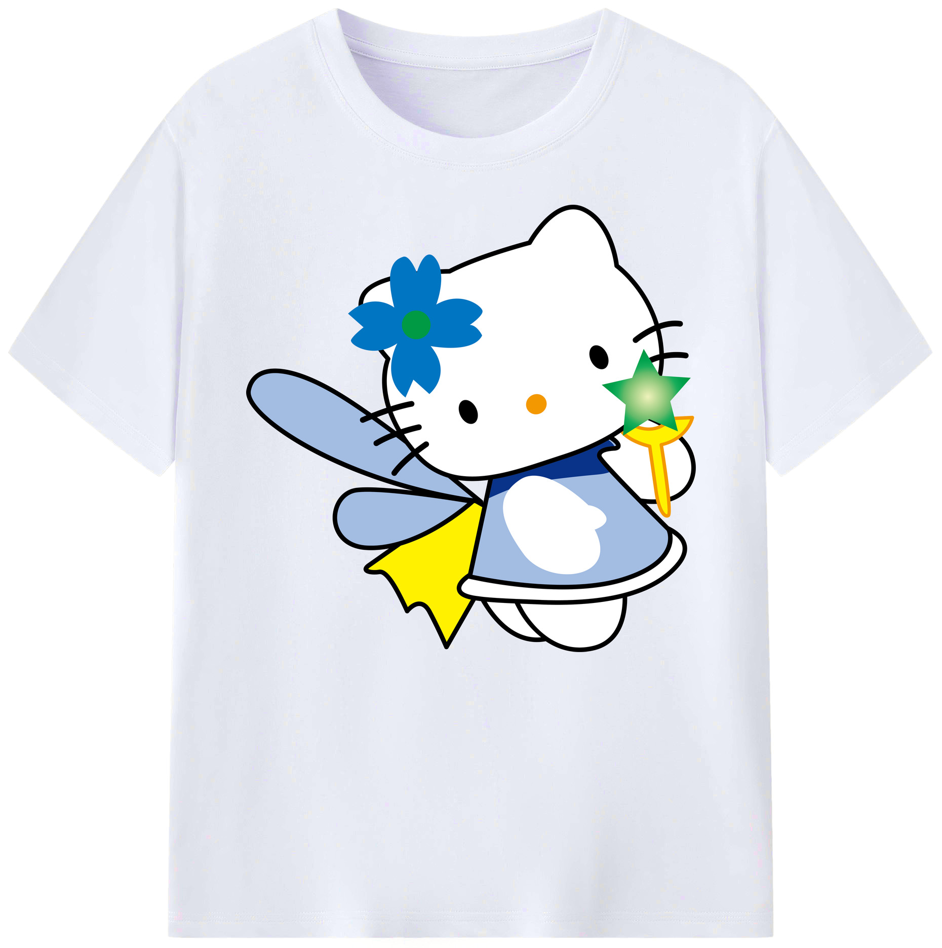 （画像用） Hello Kitty ハローキティ 綿100％ メンズ半袖Tシャツ｜肌触りやわらか＆通気性