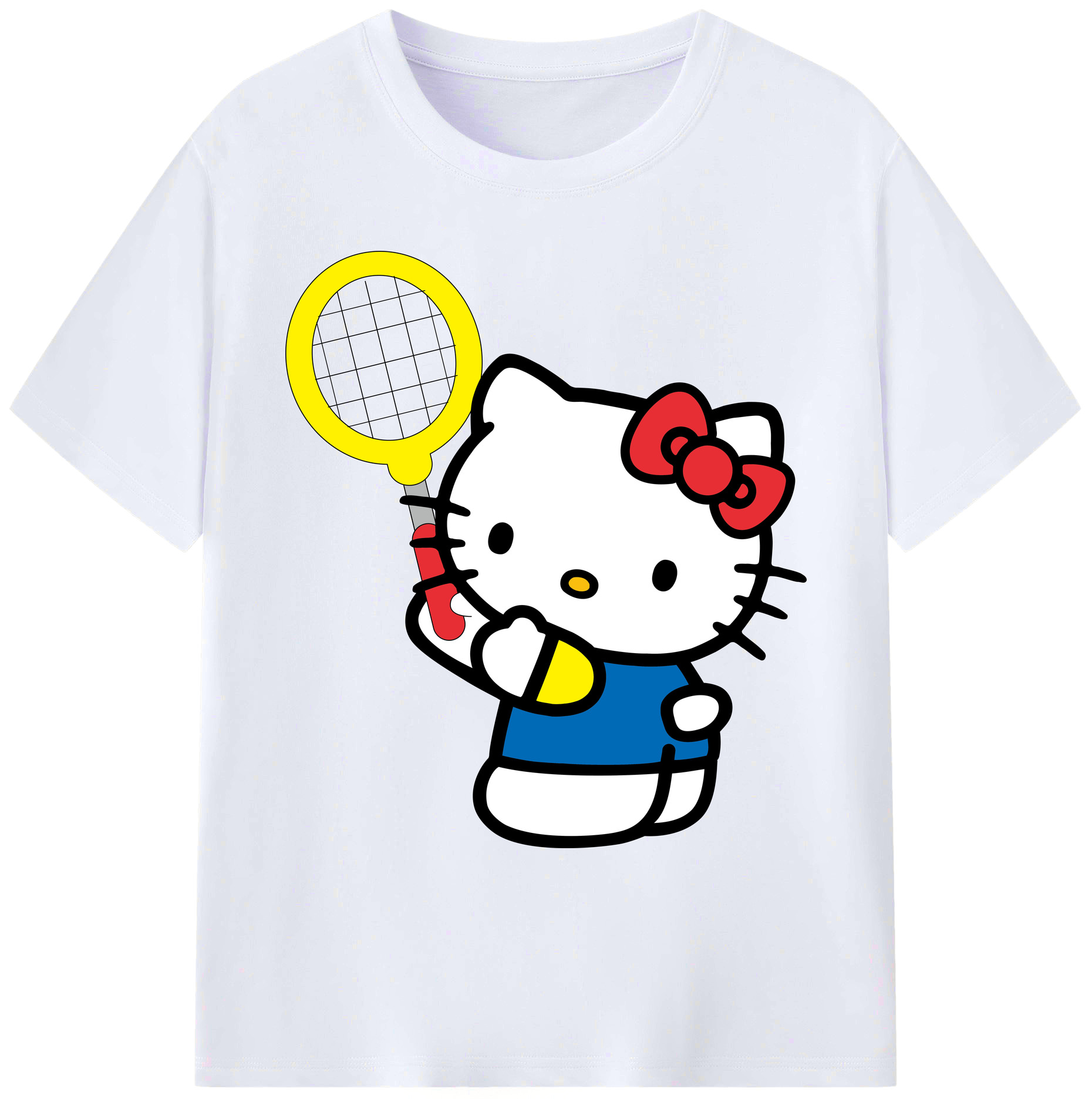 （画像用） Hello Kitty ハローキティ 綿100％ メンズ半袖Tシャツ｜肌触りやわらか＆通気性