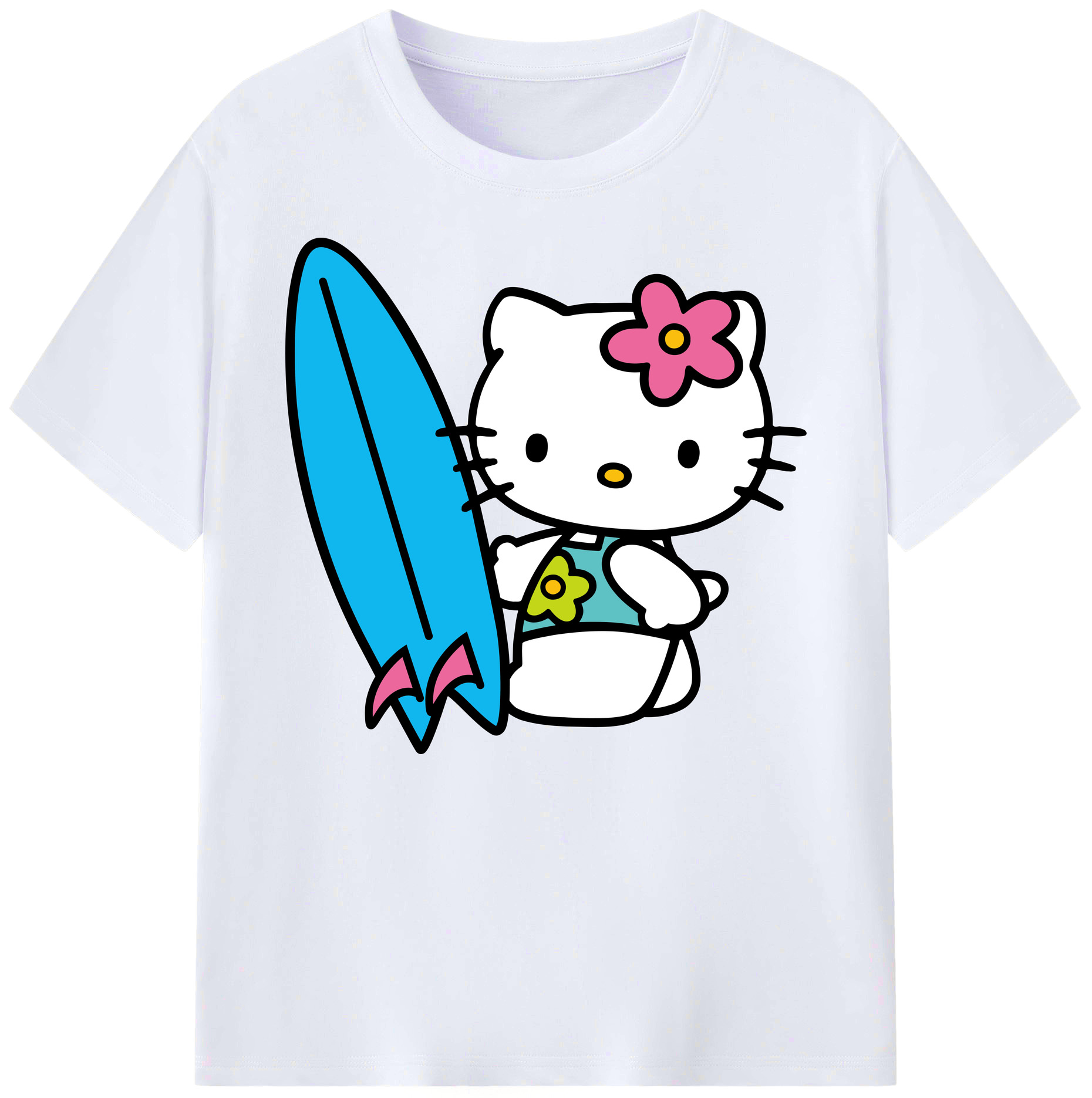 （画像用） Hello Kitty ハローキティ 綿100％ メンズ半袖Tシャツ｜肌触りやわらか＆通気性
