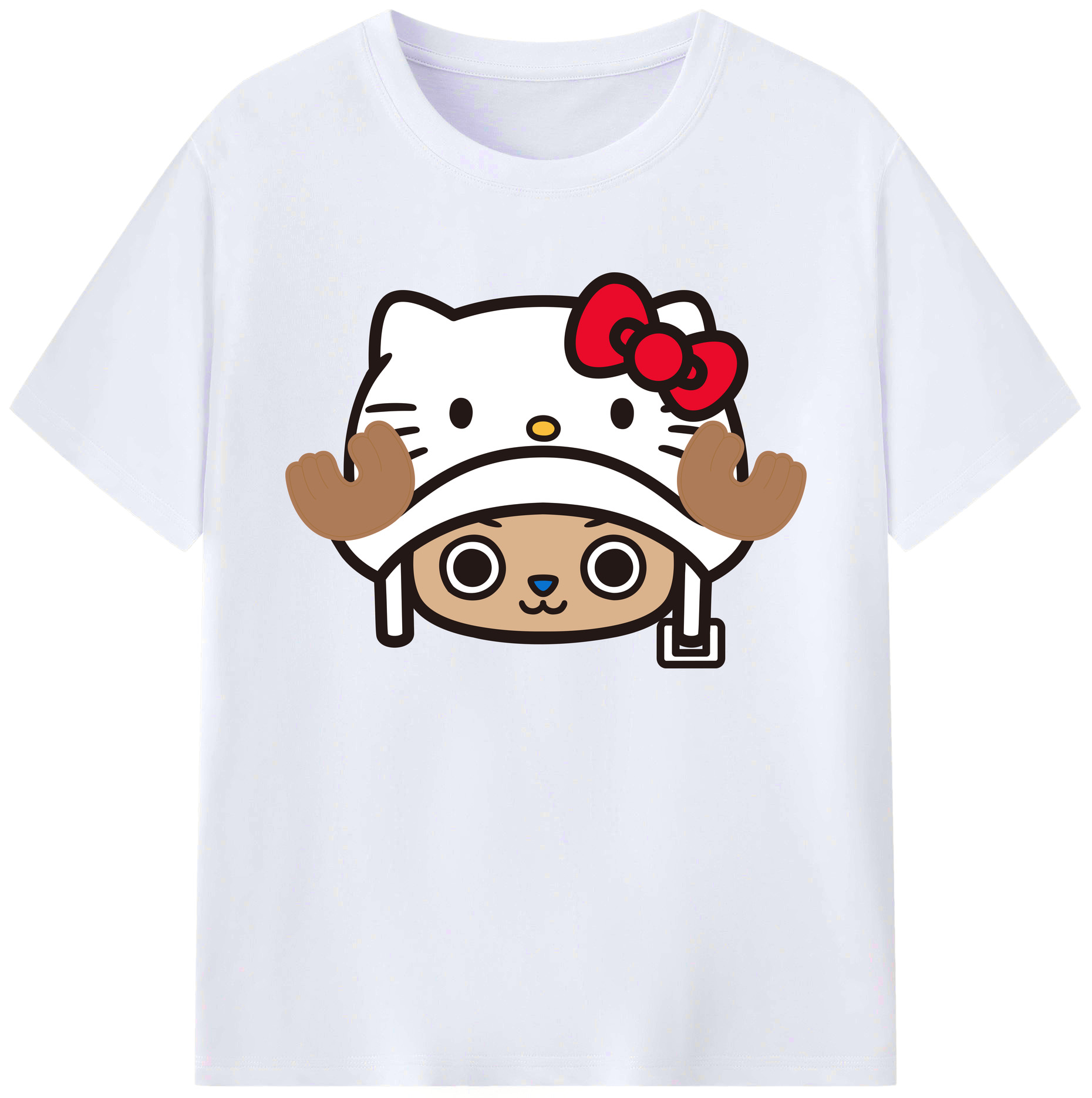 （画像用） Hello Kitty ハローキティ 綿100％ メンズ半袖Tシャツ｜肌触りやわらか＆通気性