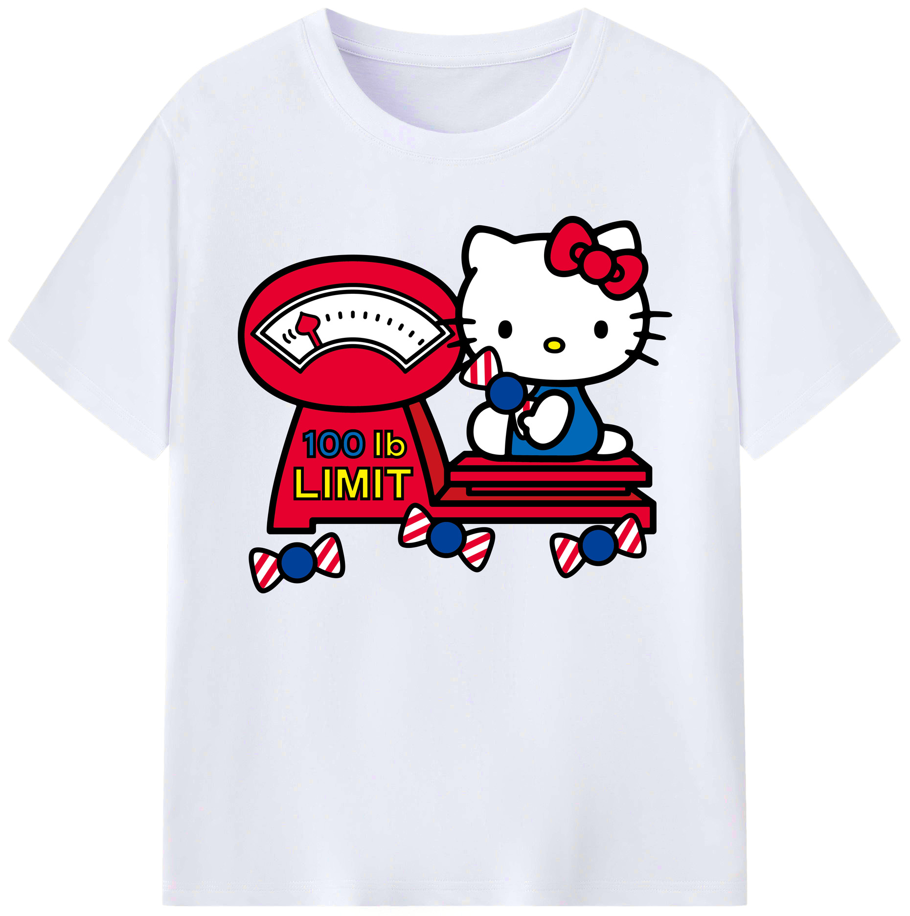 （画像用） Hello Kitty ハローキティ 綿100％ メンズ半袖Tシャツ｜肌触りやわらか＆通気性