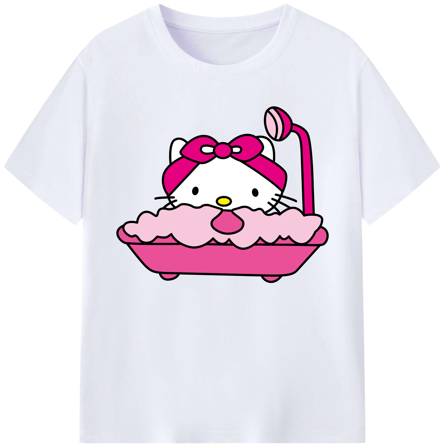 （画像用） Hello Kitty ハローキティ 綿100％ メンズ半袖Tシャツ｜肌触りやわらか＆通気性