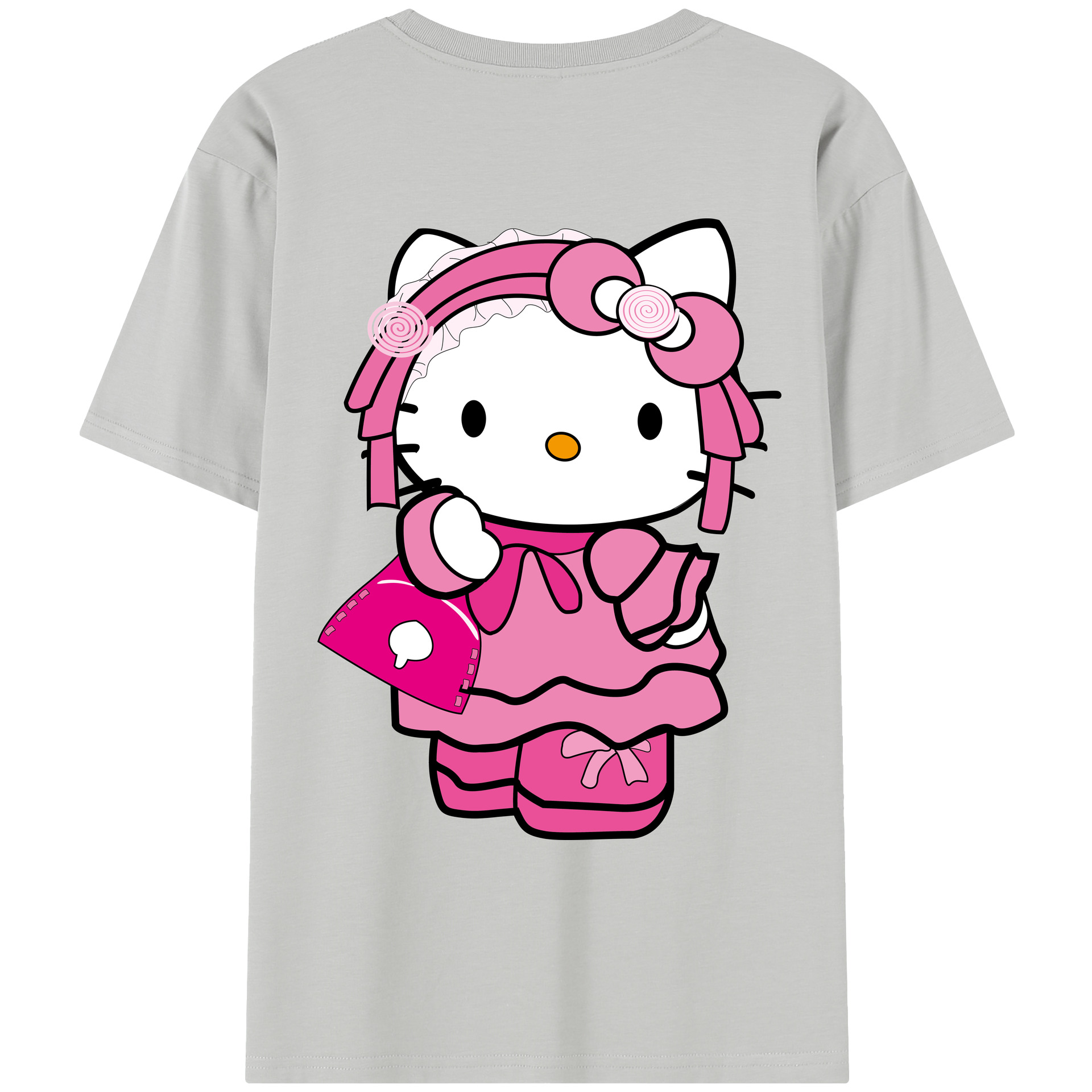 （画像用） Hello Kitty ハローキティ レディース半袖Tシャツ(バックプリント)