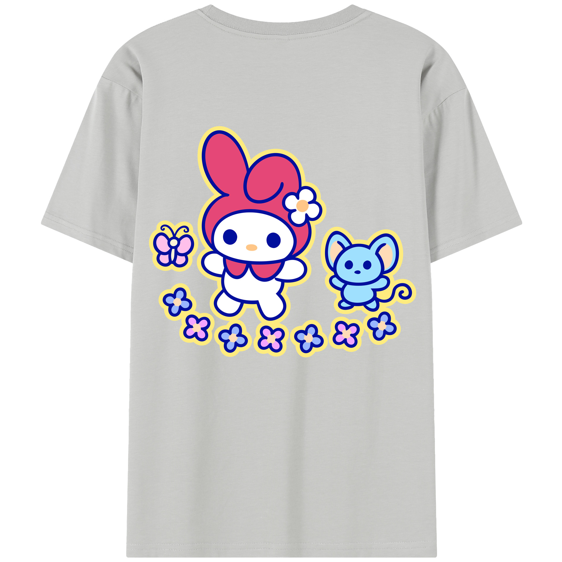 （画像用） Hello Kitty ハローキティ レディース半袖Tシャツ(バックプリント)