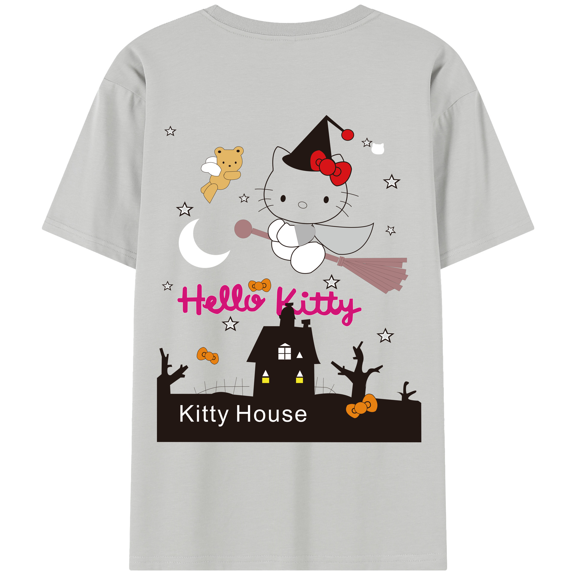 （画像用） Hello Kitty ハローキティ レディース半袖Tシャツ(バックプリント)