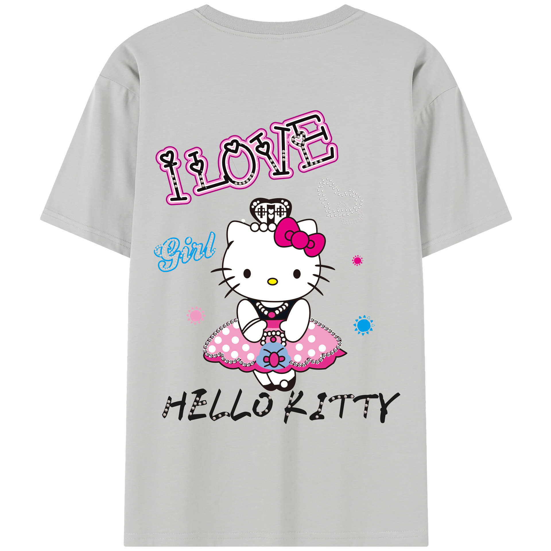 （画像用） Hello Kitty ハローキティ レディース半袖Tシャツ(バックプリント)