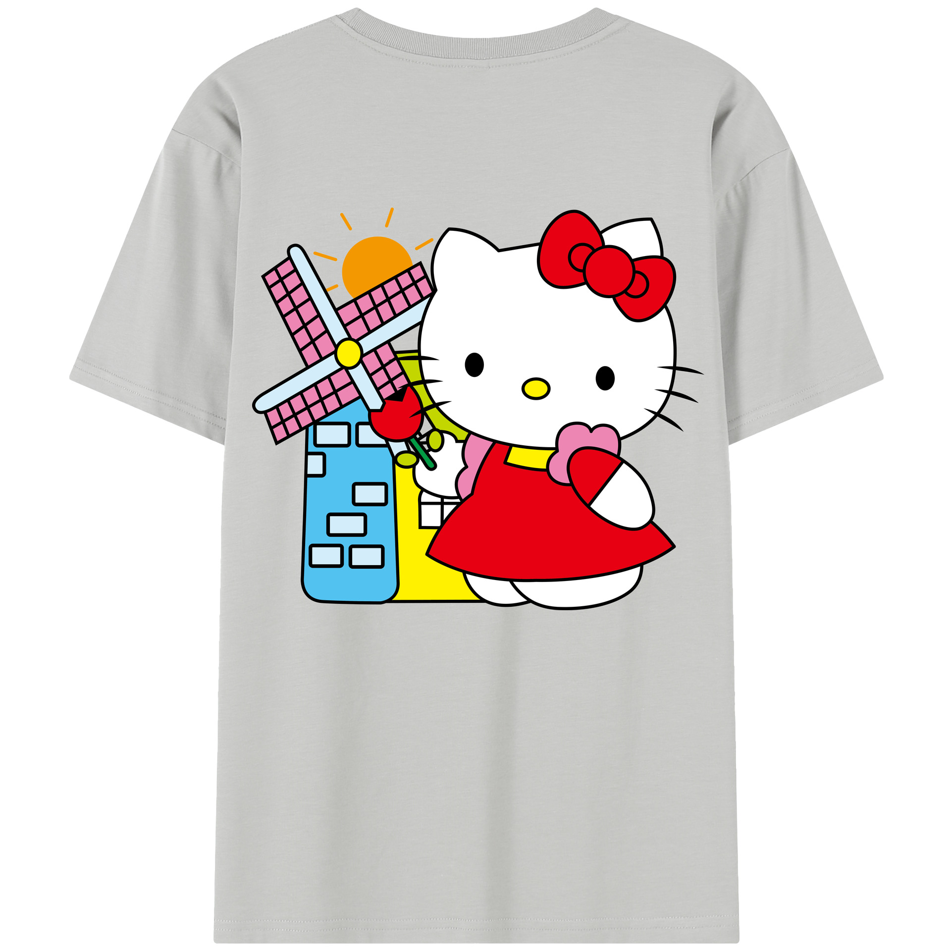 （画像用） Hello Kitty ハローキティ レディース半袖Tシャツ(バックプリント)