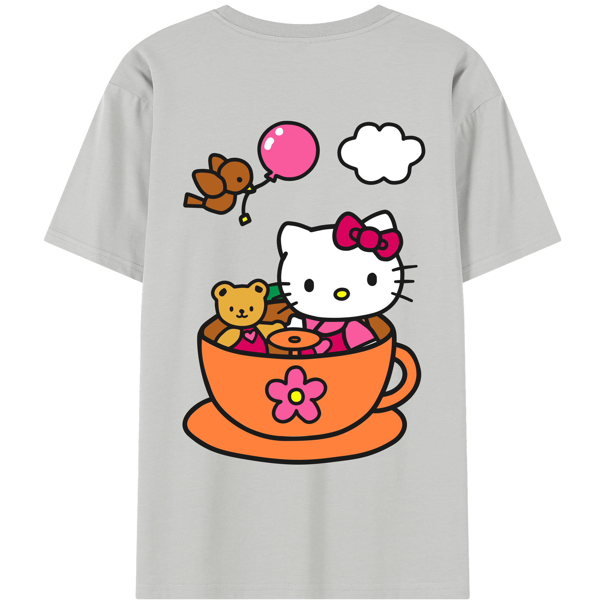 （画像用） Hello Kitty ハローキティ レディース半袖Tシャツ(バックプリント)