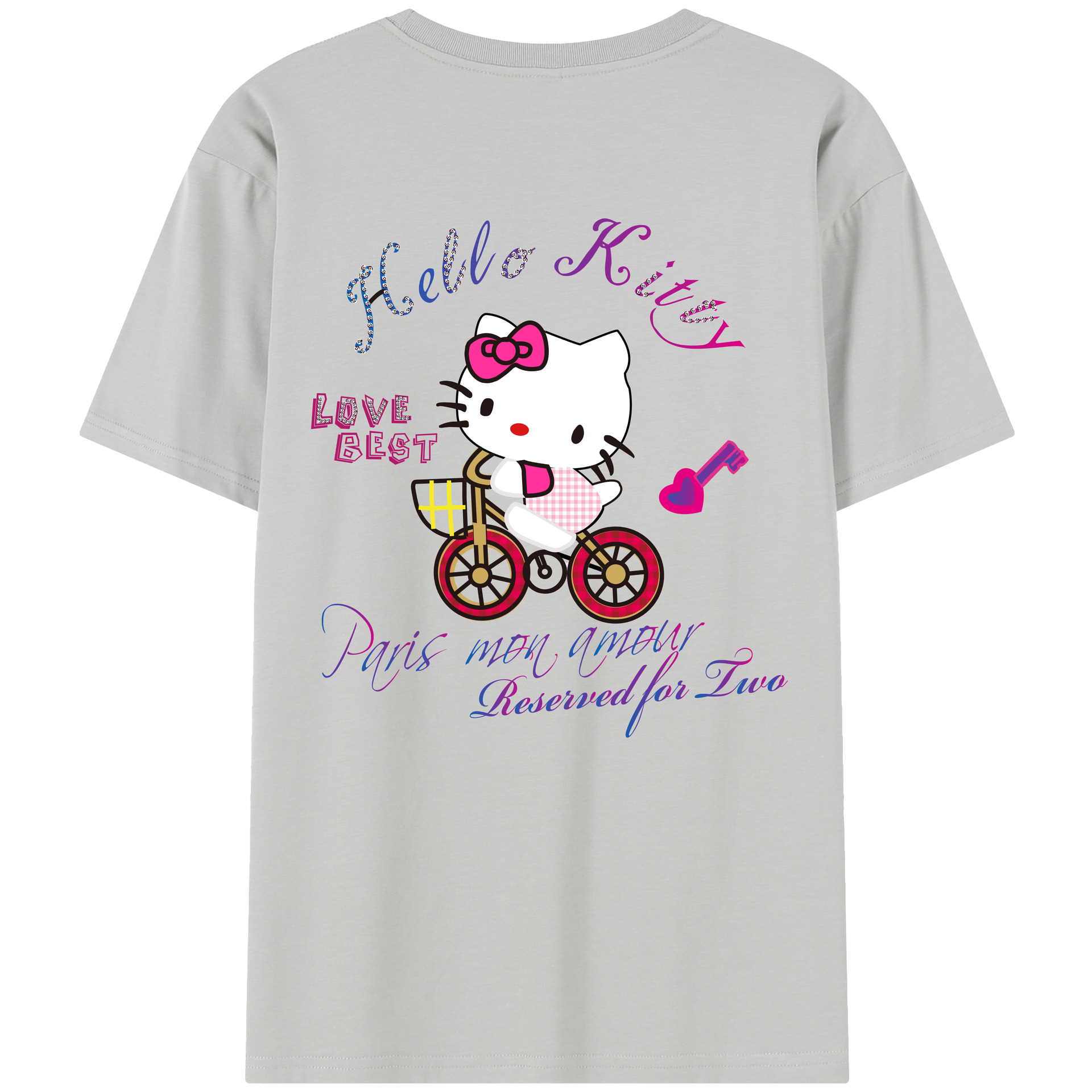 （画像用） Hello Kitty ハローキティ レディース半袖Tシャツ(バックプリント)