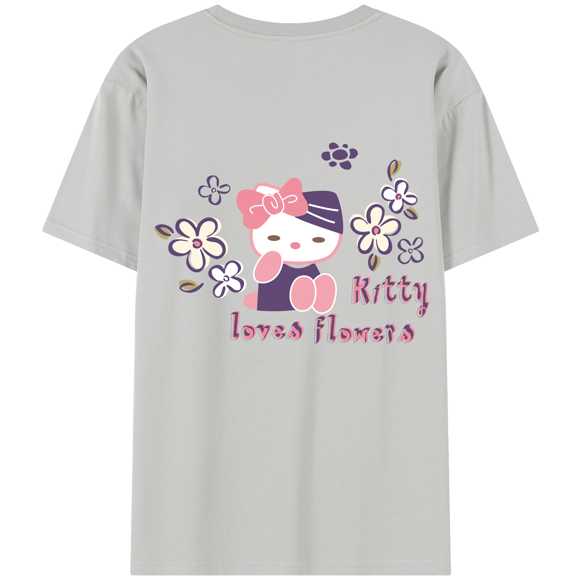 （画像用） Hello Kitty ハローキティ レディース半袖Tシャツ(バックプリント)