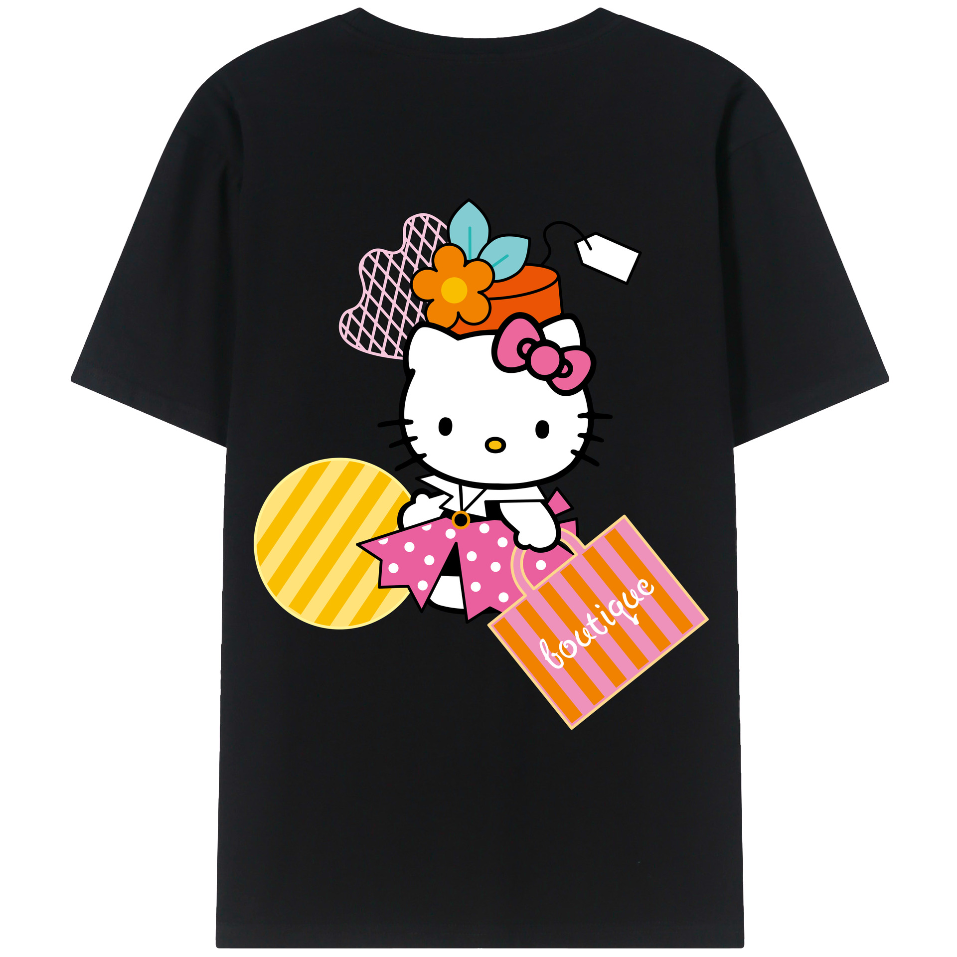 （画像用） Hello Kitty ハローキティ レディース半袖Tシャツ(バックプリント)