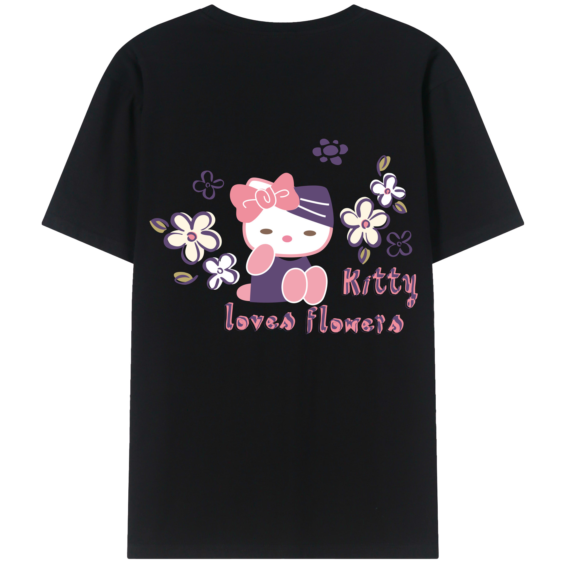 （画像用） Hello Kitty ハローキティ レディース半袖Tシャツ(バックプリント)