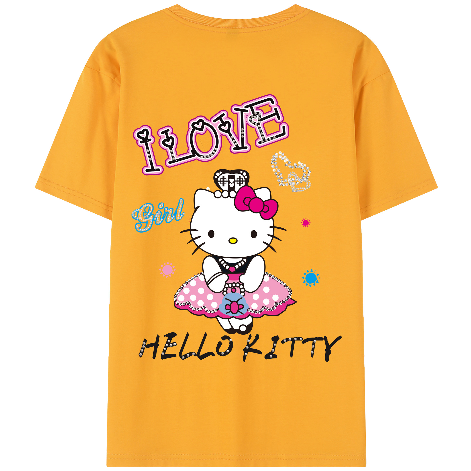 （画像用） Hello Kitty ハローキティ レディース半袖Tシャツ(バックプリント)