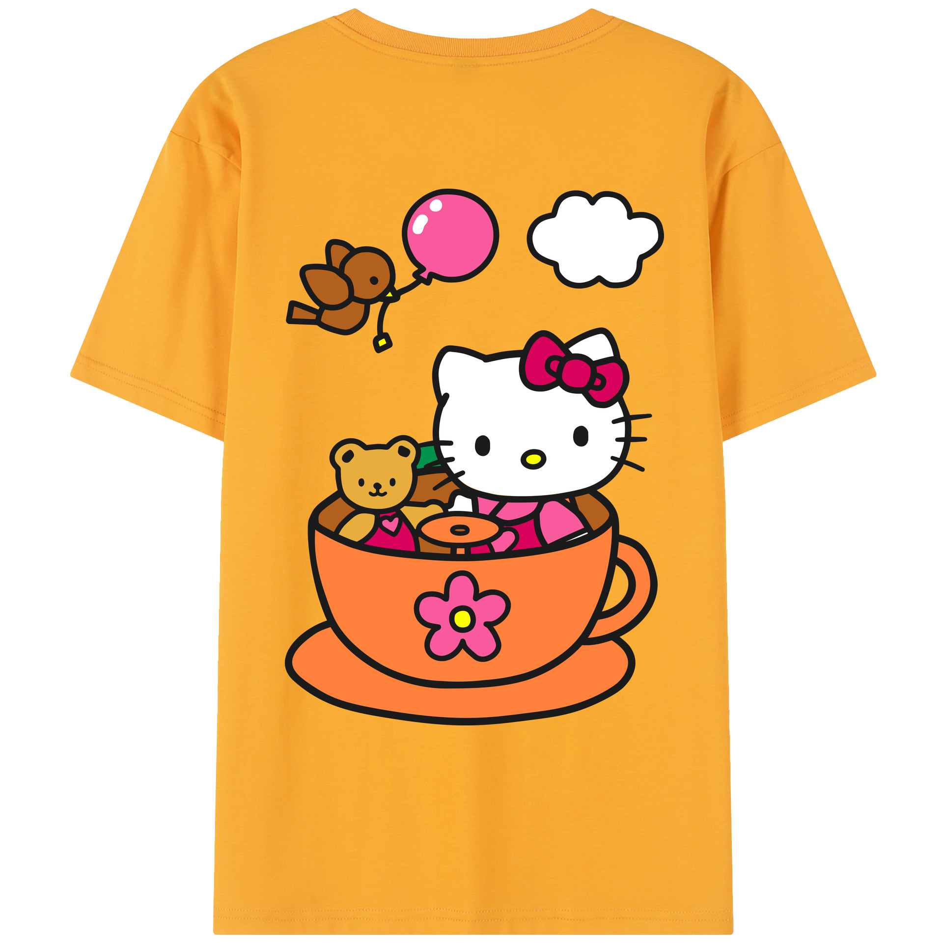 （画像用） Hello Kitty ハローキティ レディース半袖Tシャツ(バックプリント)