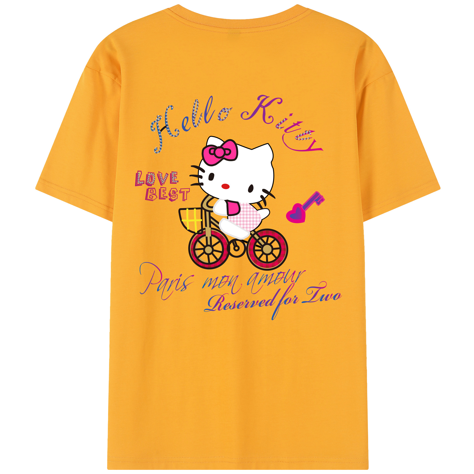 （画像用） Hello Kitty ハローキティ レディース半袖Tシャツ(バックプリント)