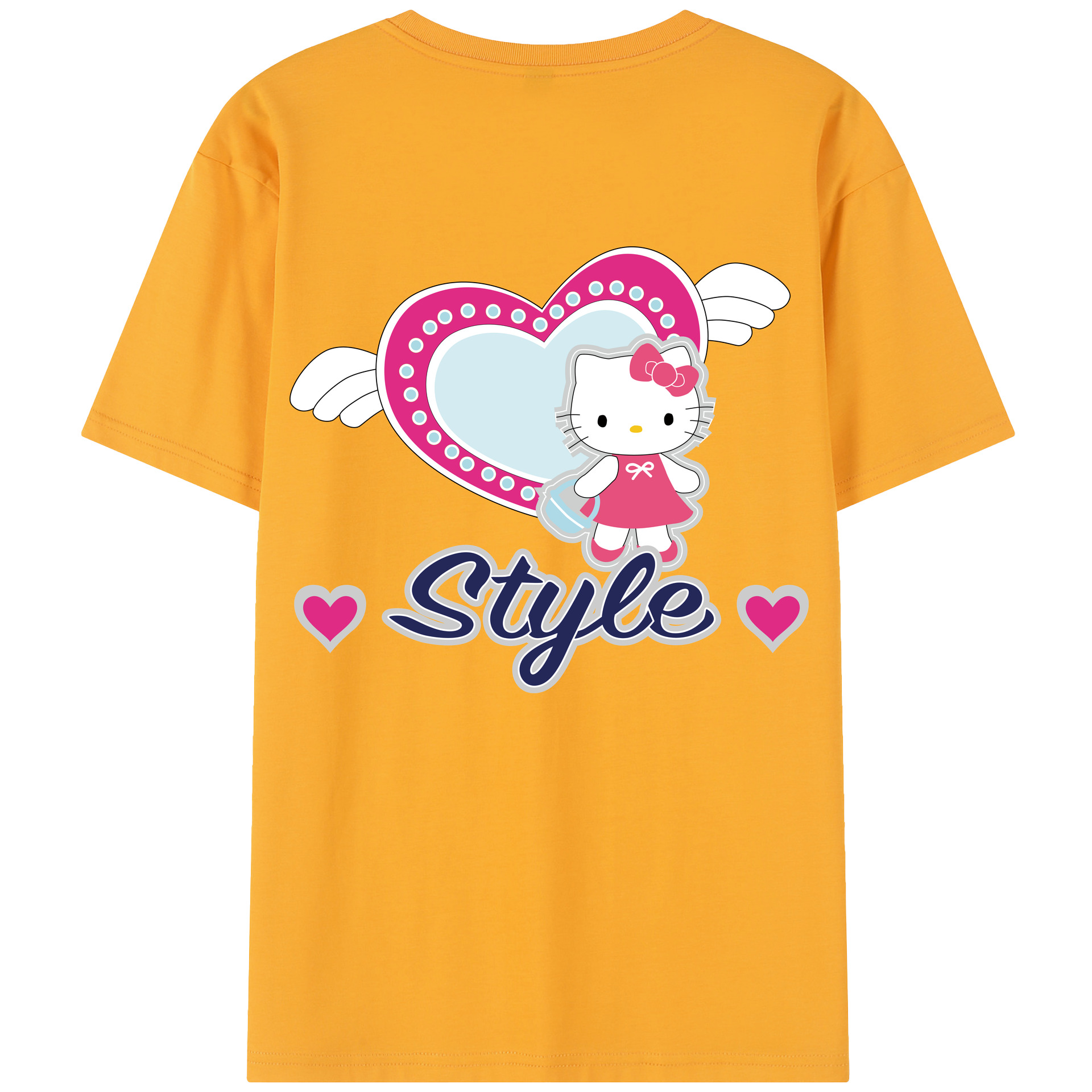（画像用） Hello Kitty ハローキティ レディース半袖Tシャツ(バックプリント)