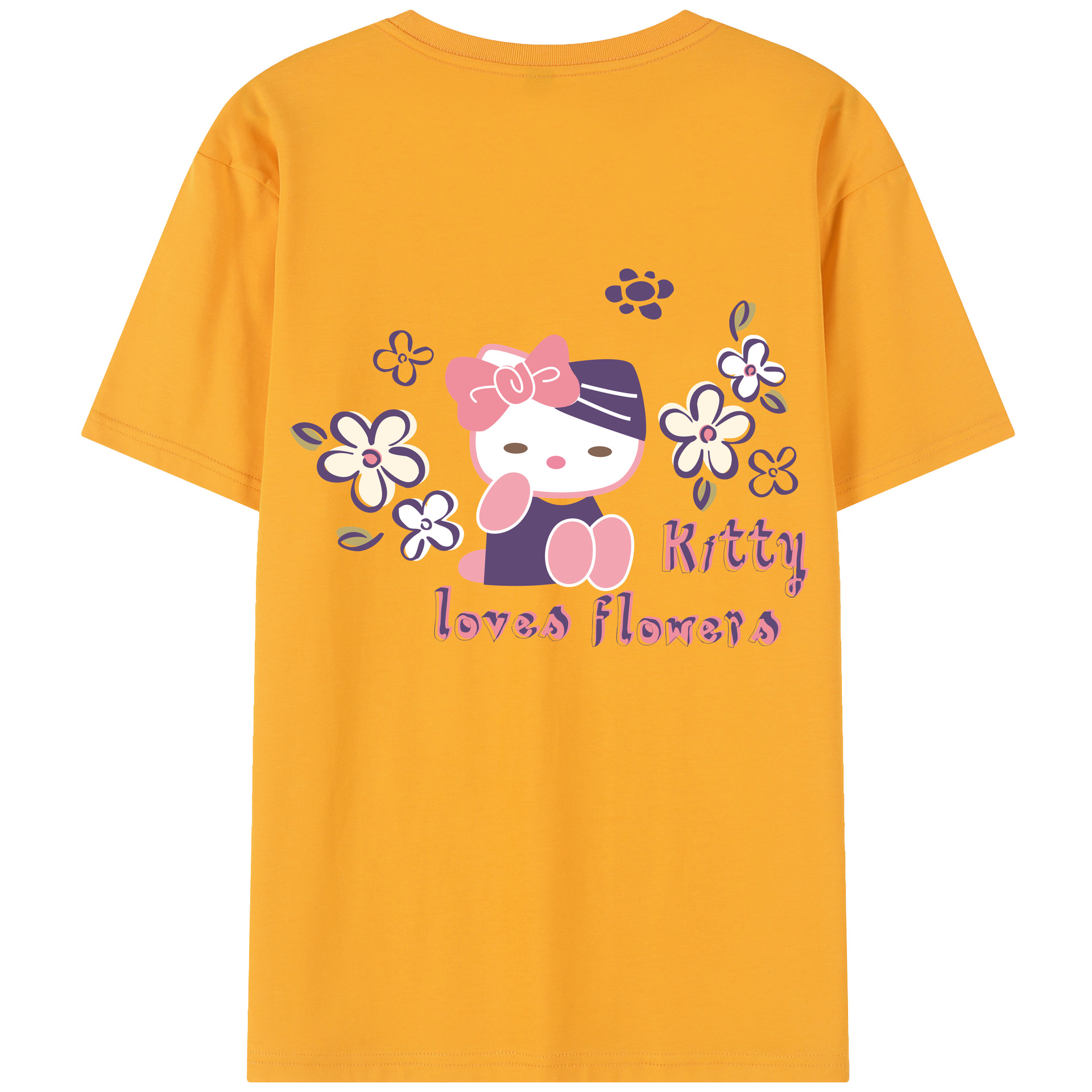 （画像用） Hello Kitty ハローキティ レディース半袖Tシャツ(バックプリント)