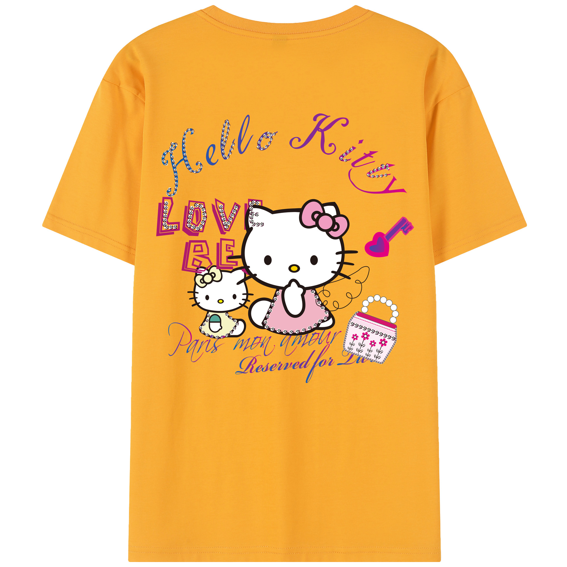 （画像用） Hello Kitty ハローキティ レディース半袖Tシャツ(バックプリント)