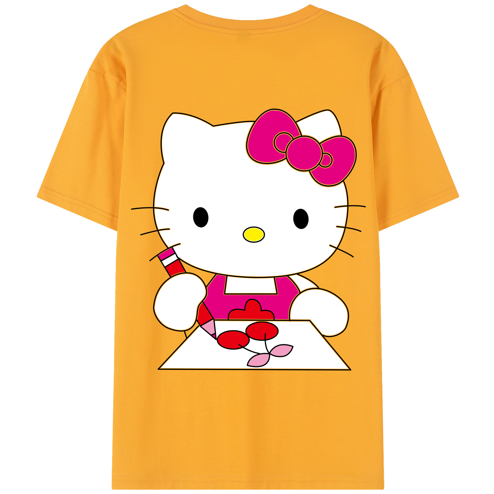 （画像用） Hello Kitty ハローキティ レディース半袖Tシャツ(バックプリント)