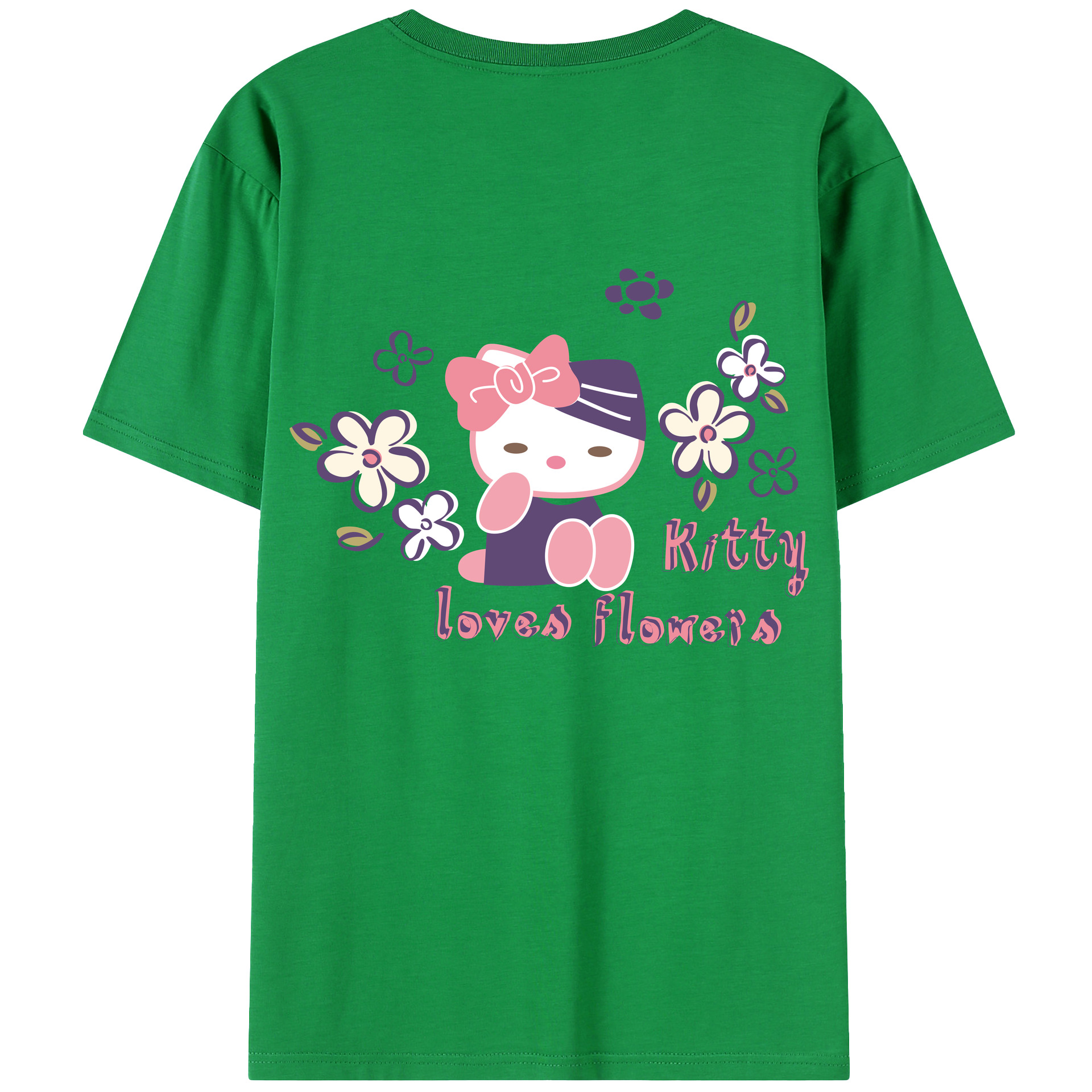（画像用） Hello Kitty ハローキティ レディース半袖Tシャツ(バックプリント)