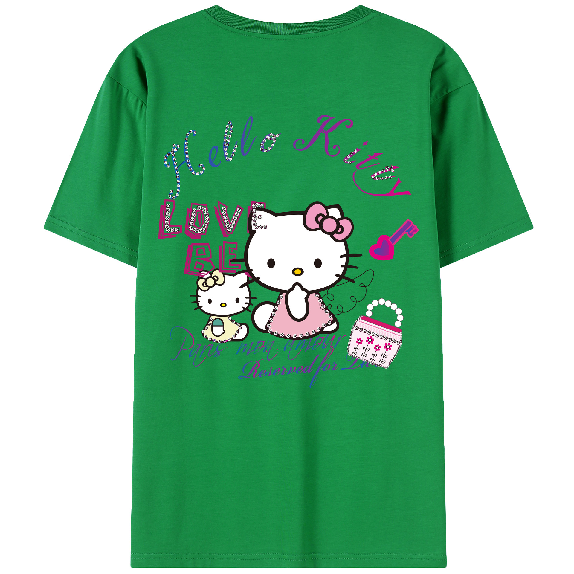 （画像用） Hello Kitty ハローキティ レディース半袖Tシャツ(バックプリント)