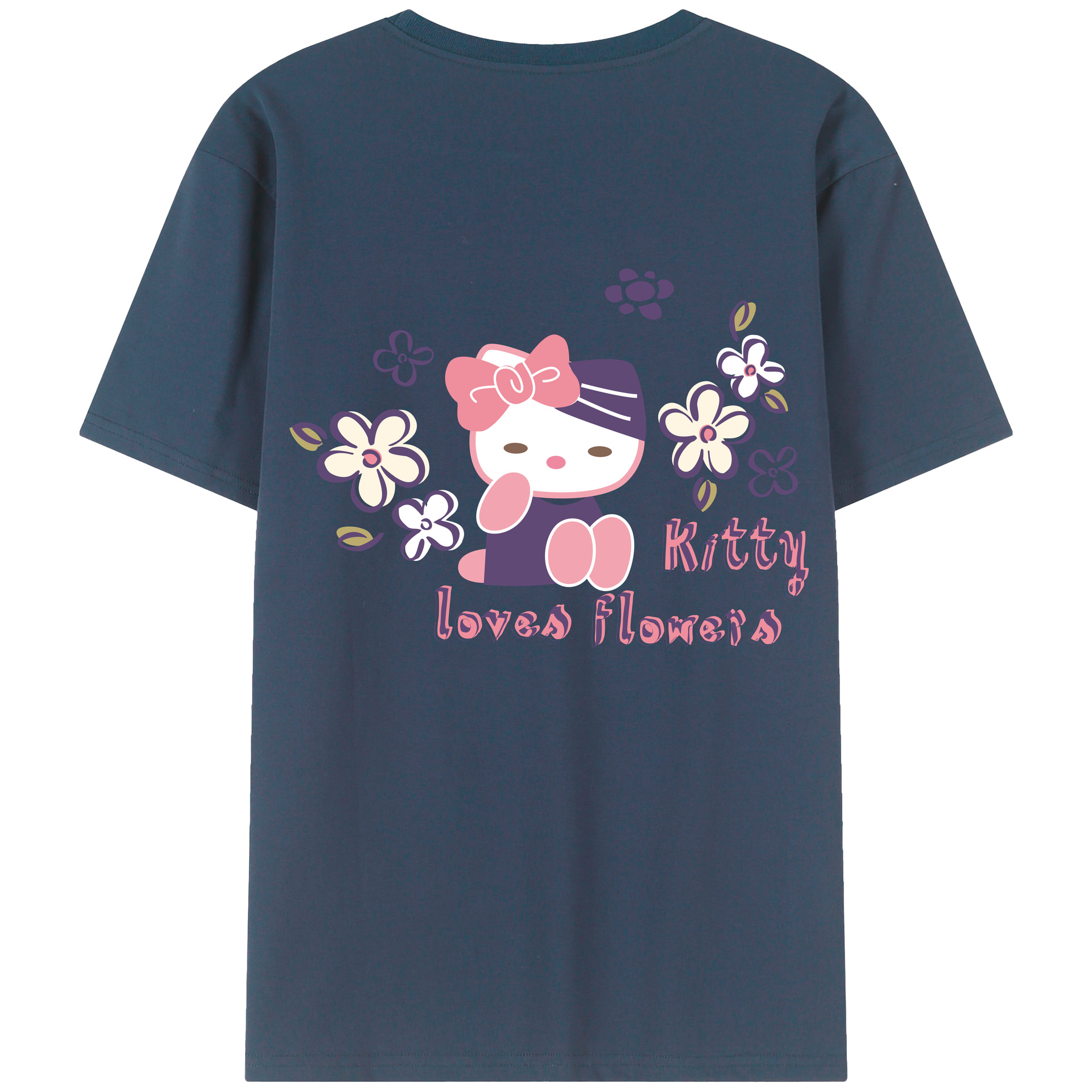 （画像用） Hello Kitty ハローキティ レディース半袖Tシャツ(バックプリント)
