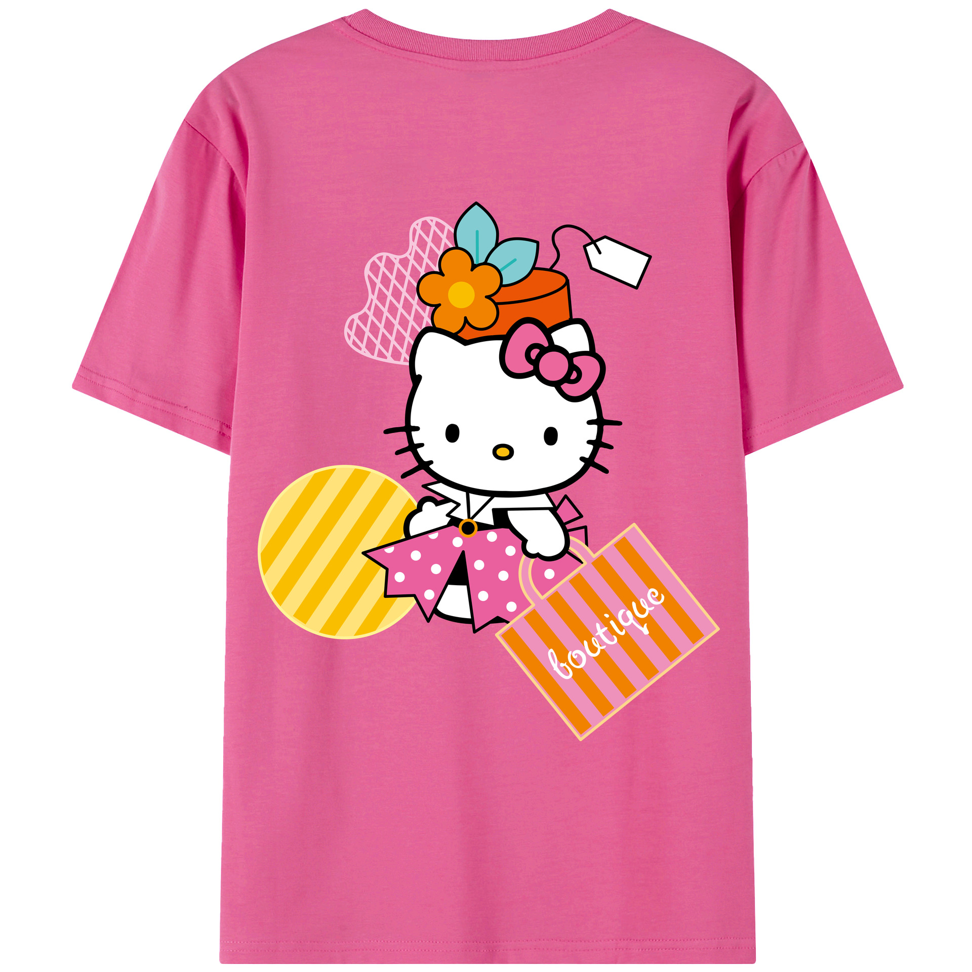 （画像用） Hello Kitty ハローキティ レディース半袖Tシャツ(バックプリント)