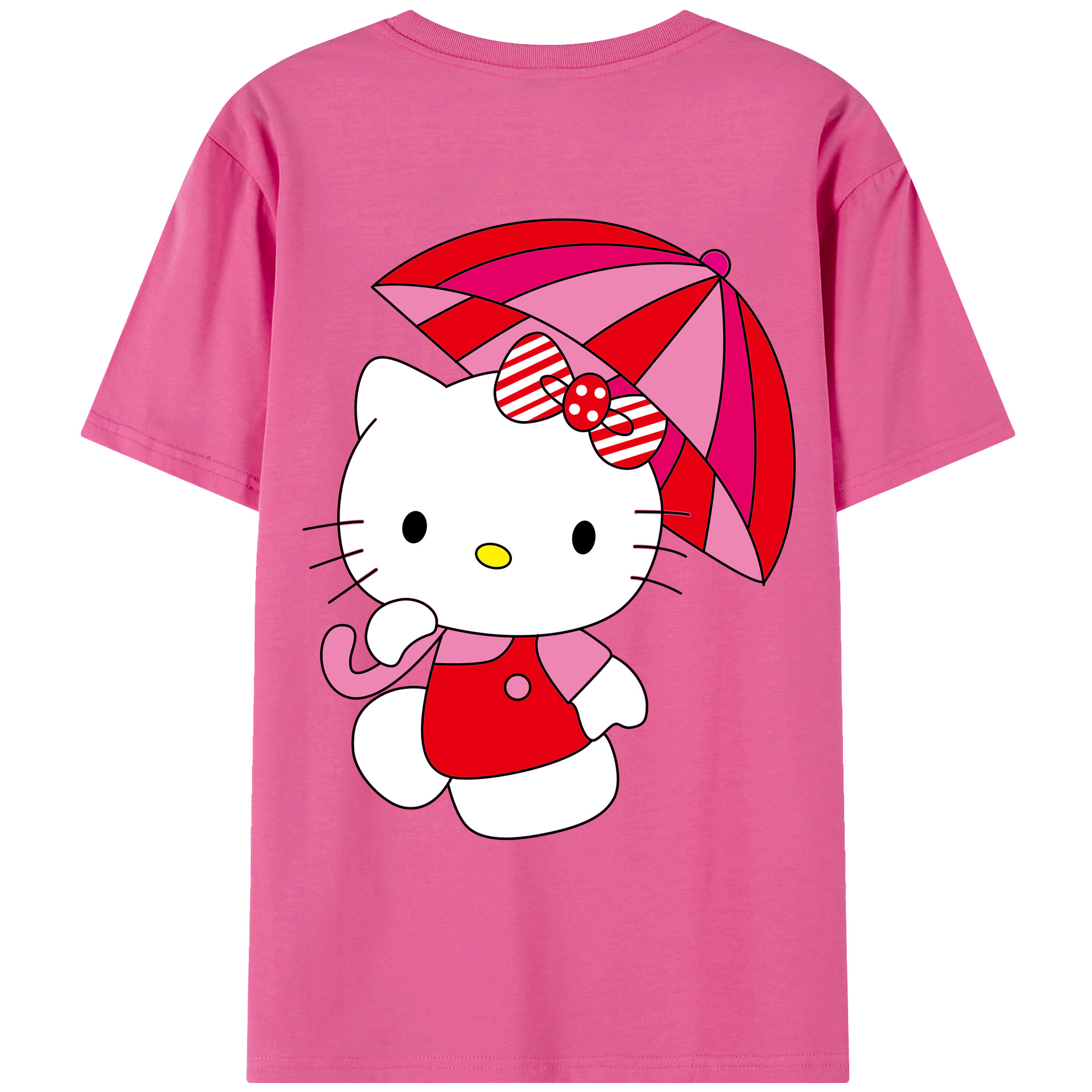 （画像用） Hello Kitty ハローキティ レディース半袖Tシャツ(バックプリント)