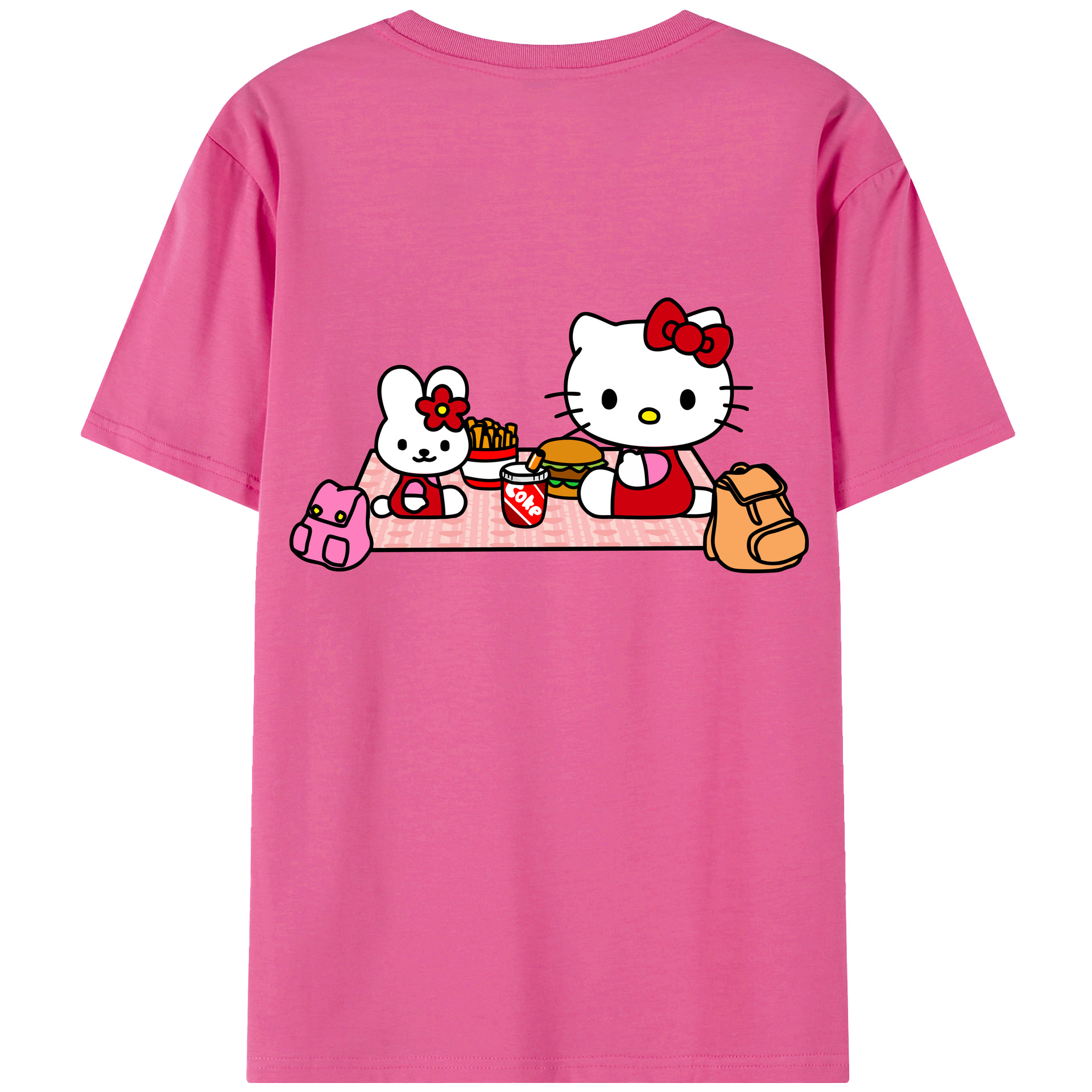 （画像用） Hello Kitty ハローキティ レディース半袖Tシャツ(バックプリント)