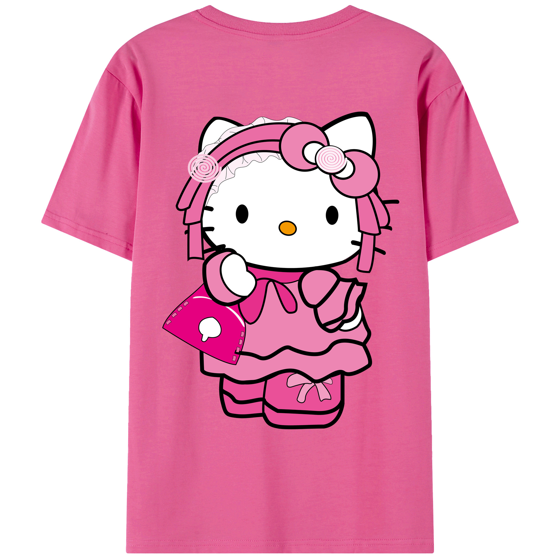 （画像用） Hello Kitty ハローキティ レディース半袖Tシャツ(バックプリント)
