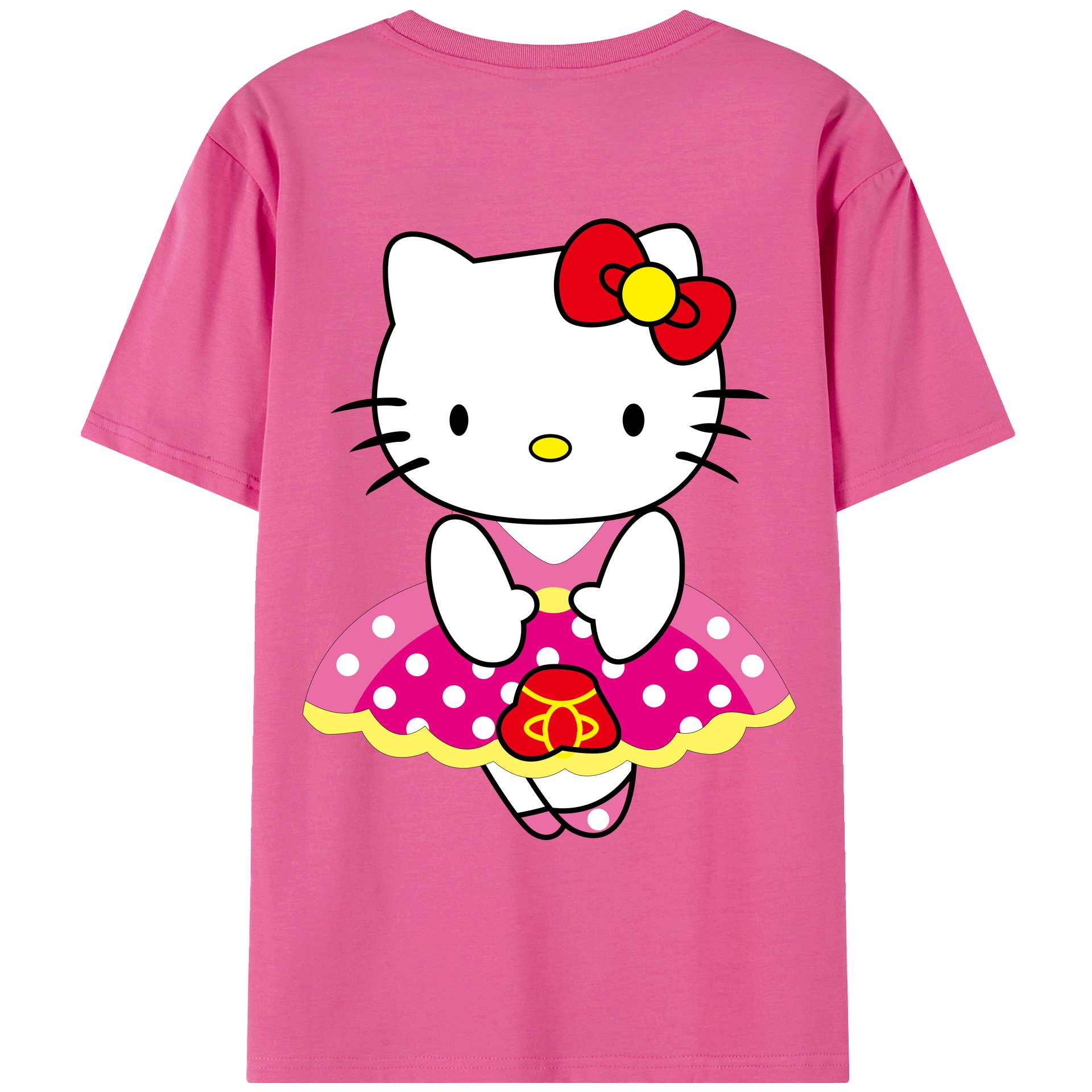 （画像用） Hello Kitty ハローキティ レディース半袖Tシャツ(バックプリント)