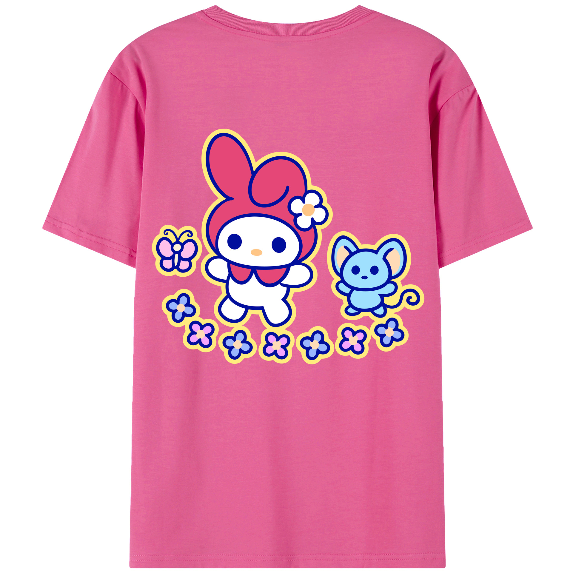（画像用） Hello Kitty ハローキティ レディース半袖Tシャツ(バックプリント)