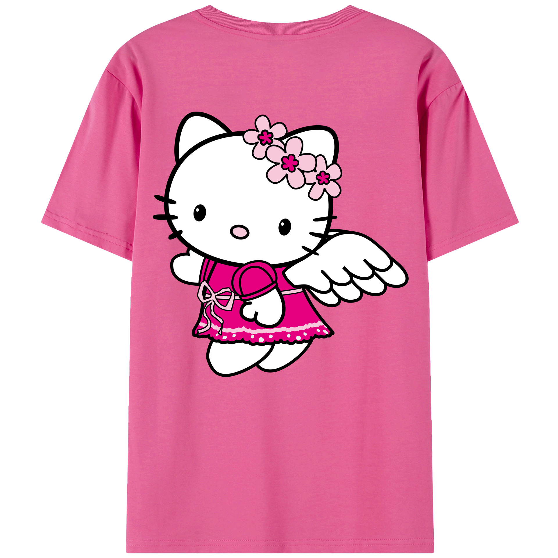 （画像用） Hello Kitty ハローキティ レディース半袖Tシャツ(バックプリント)
