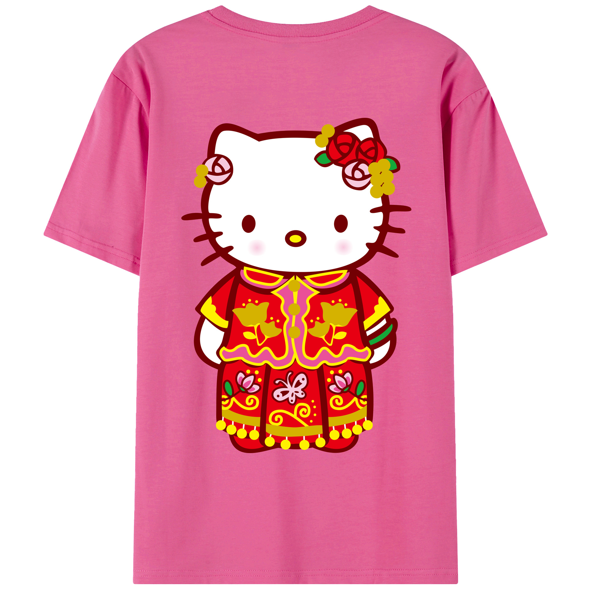 （画像用） Hello Kitty ハローキティ レディース半袖Tシャツ(バックプリント)