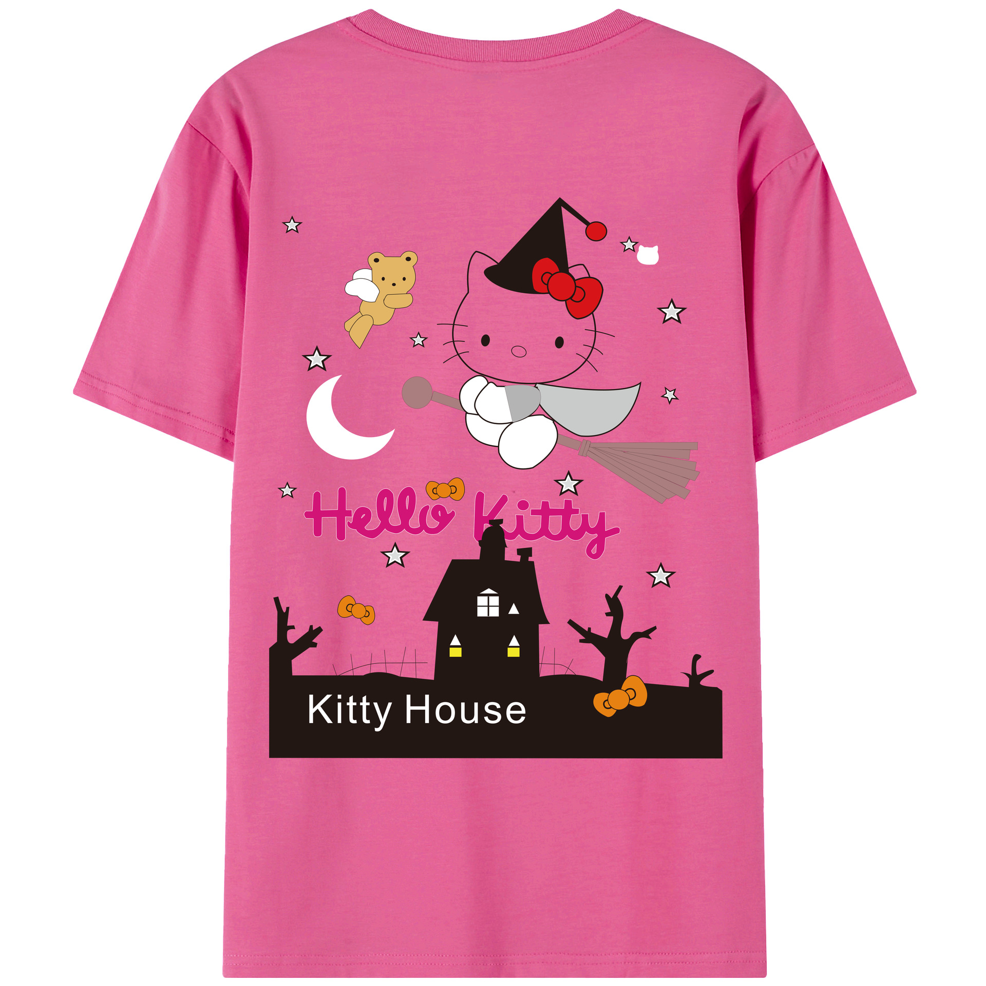 （画像用） Hello Kitty ハローキティ レディース半袖Tシャツ(バックプリント)