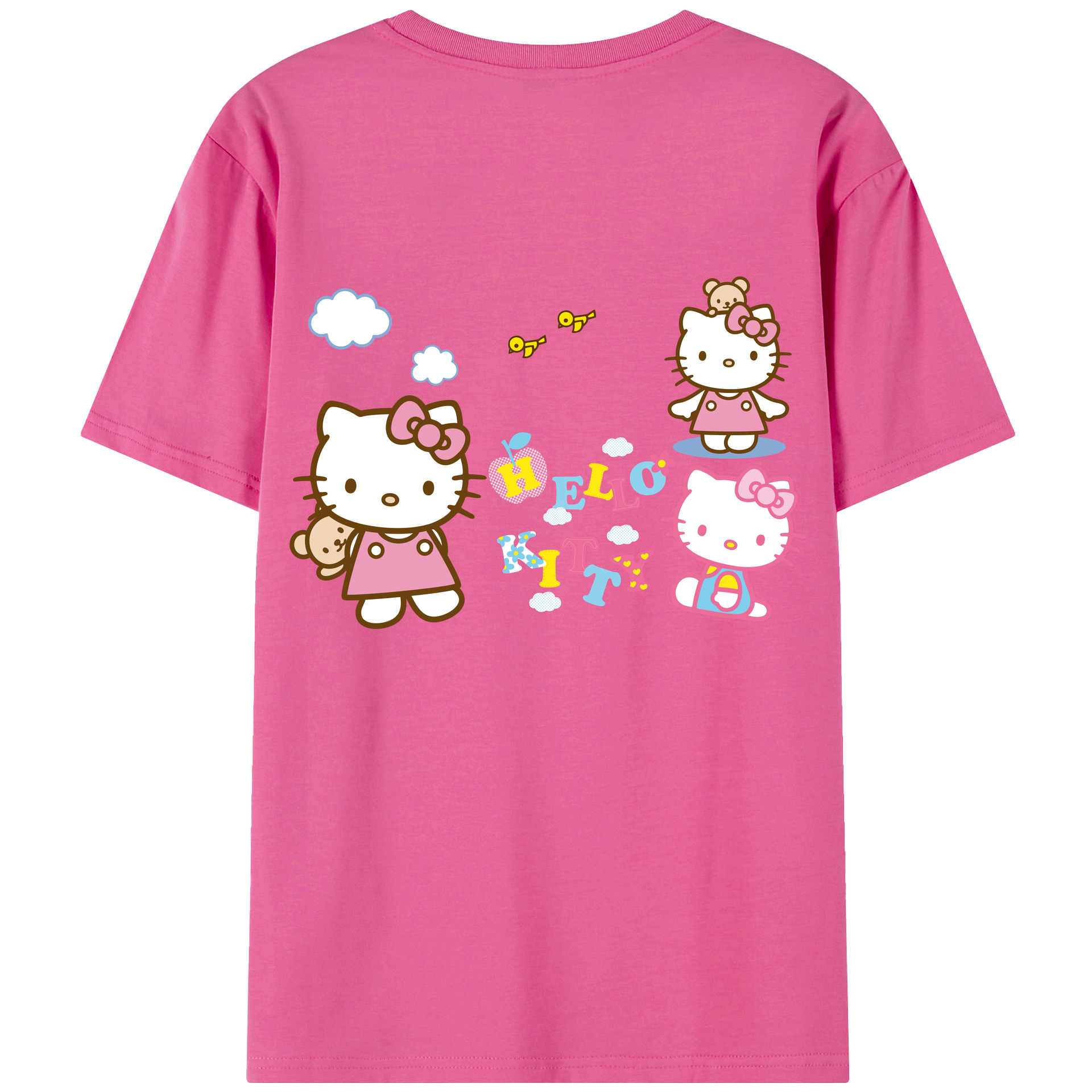 （画像用） Hello Kitty ハローキティ レディース半袖Tシャツ(バックプリント)