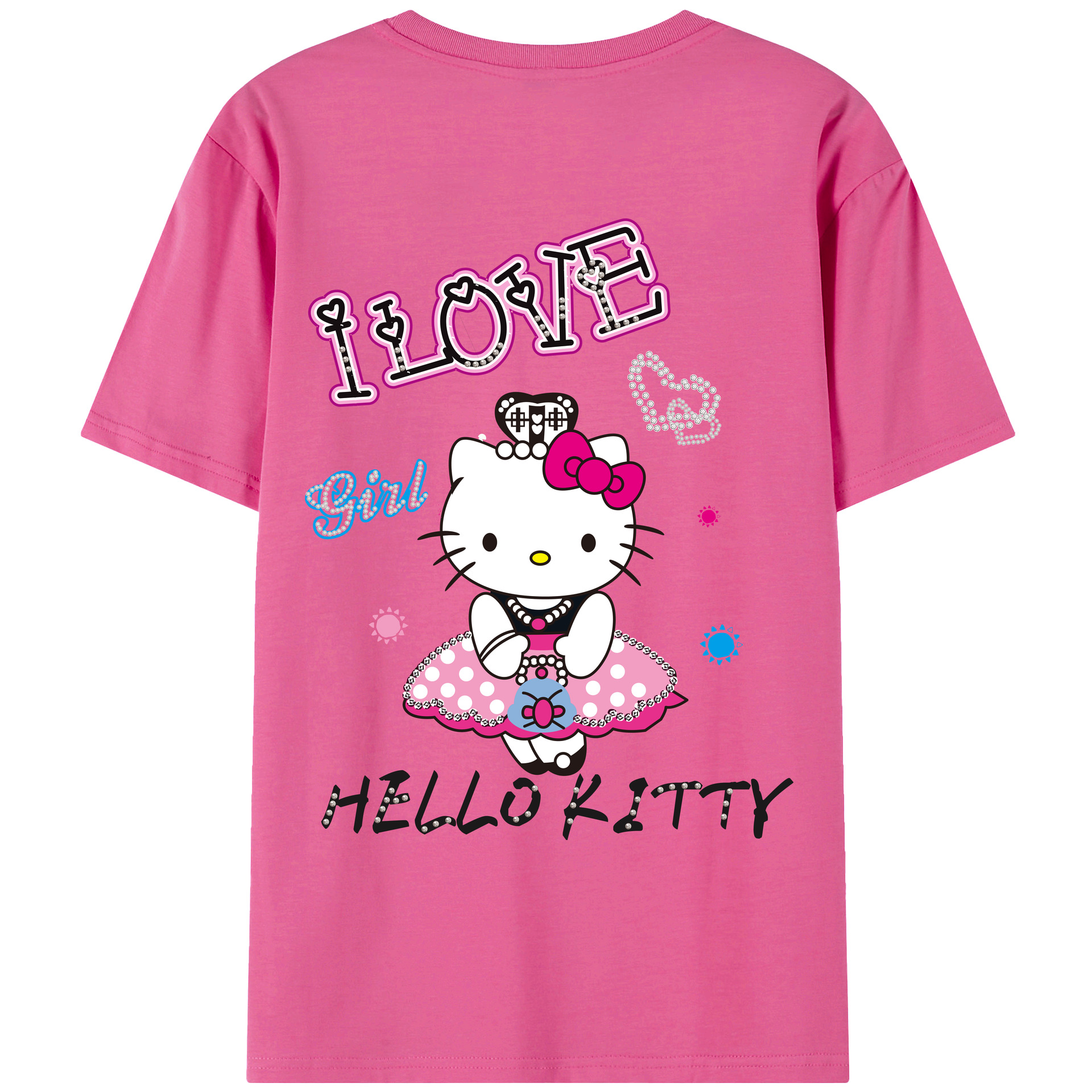（画像用） Hello Kitty ハローキティ レディース半袖Tシャツ(バックプリント)