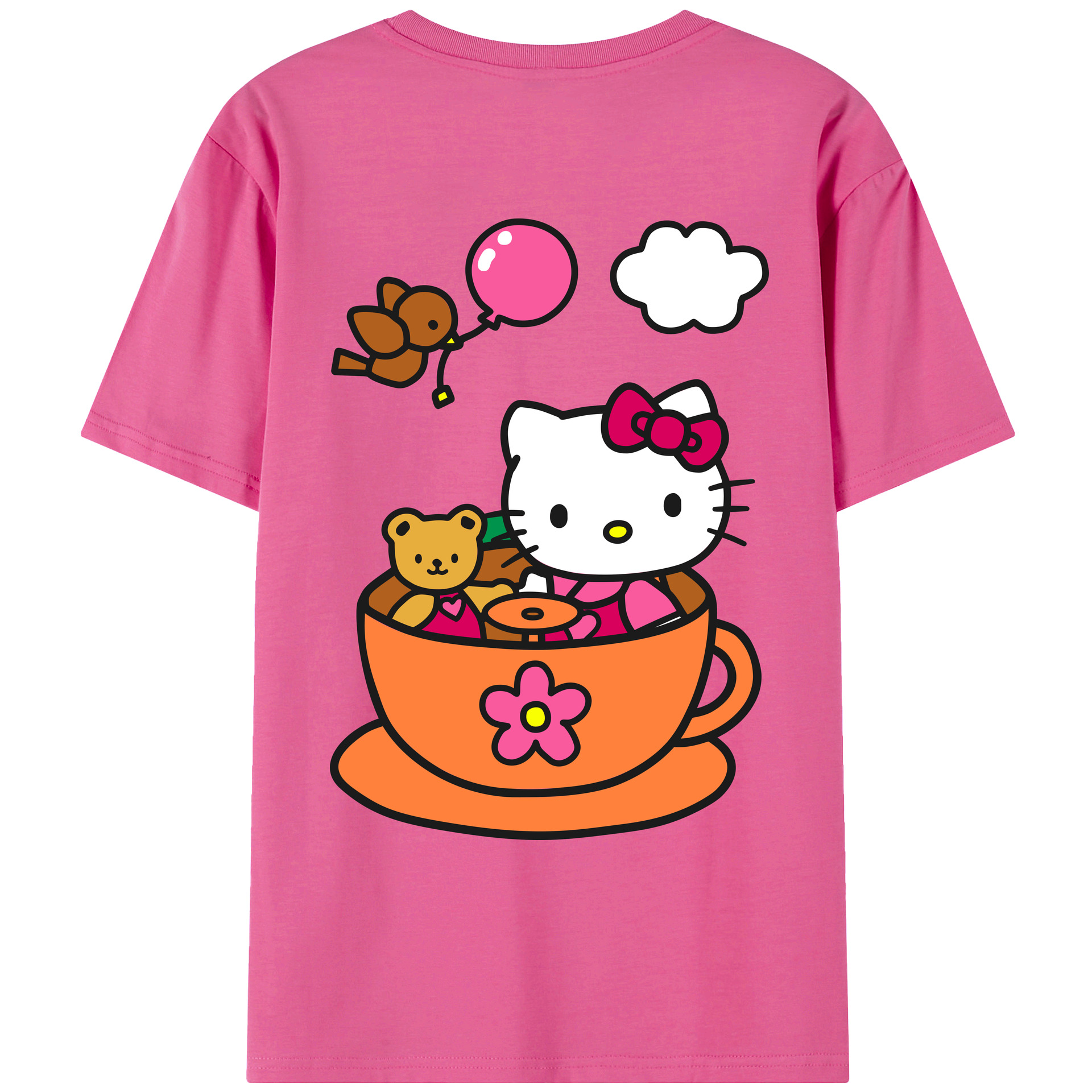 （画像用） Hello Kitty ハローキティ レディース半袖Tシャツ(バックプリント)