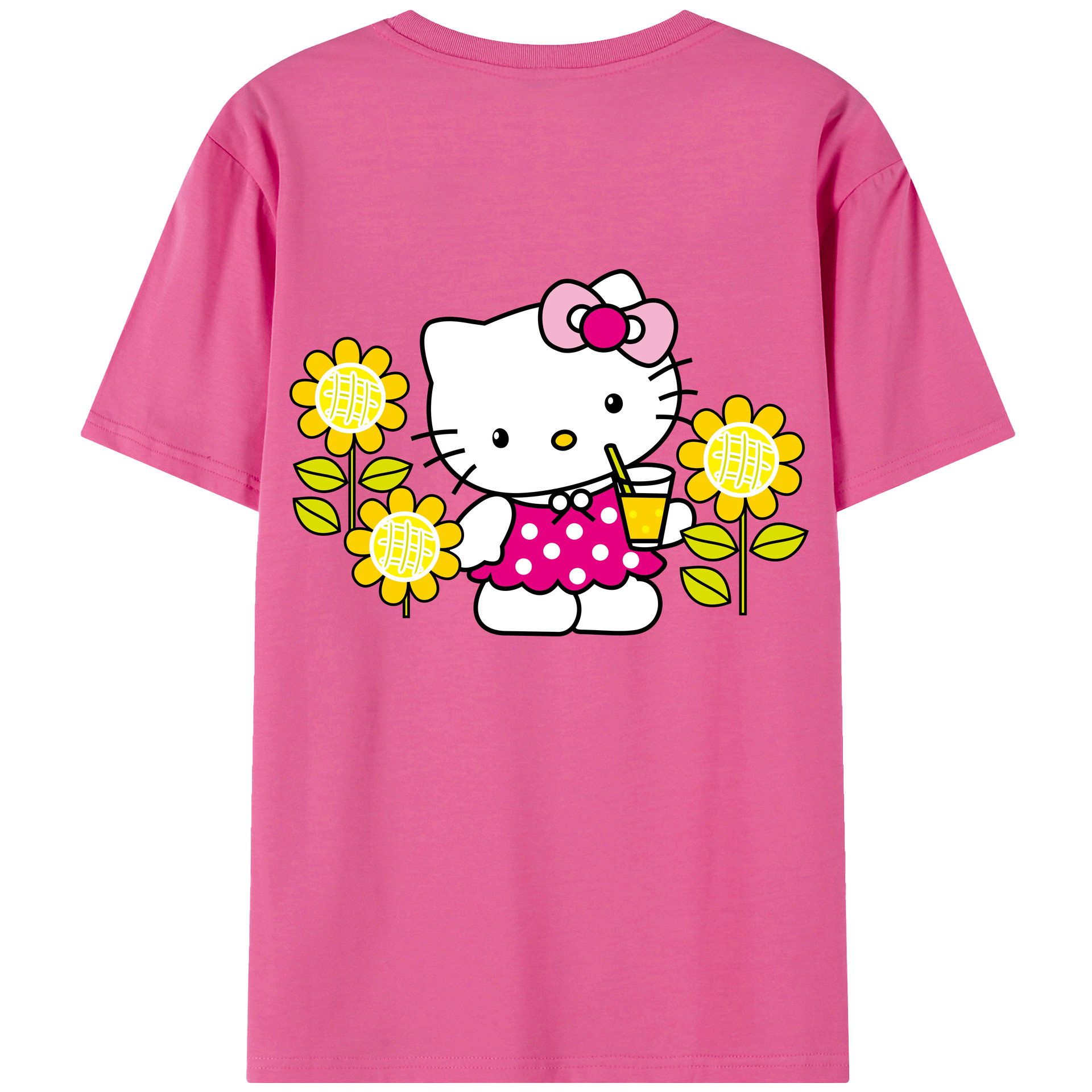 （画像用） Hello Kitty ハローキティ レディース半袖Tシャツ(バックプリント)