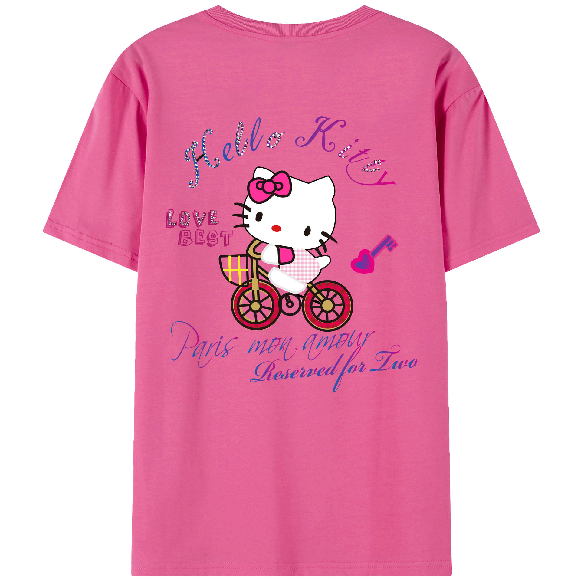 （画像用） Hello Kitty ハローキティ レディース半袖Tシャツ(バックプリント)