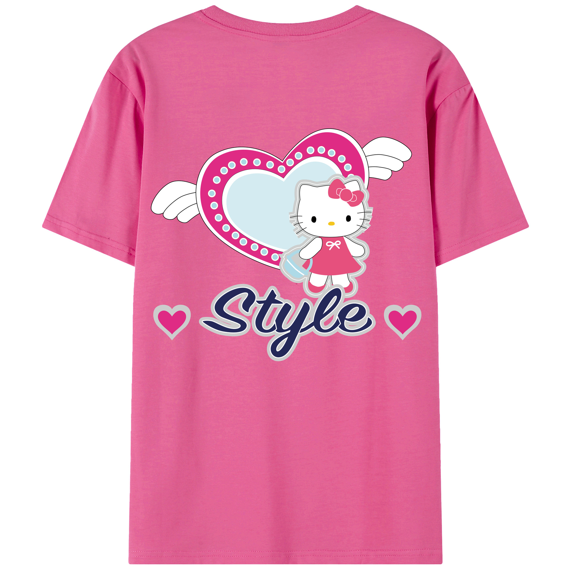 （画像用） Hello Kitty ハローキティ レディース半袖Tシャツ(バックプリント)