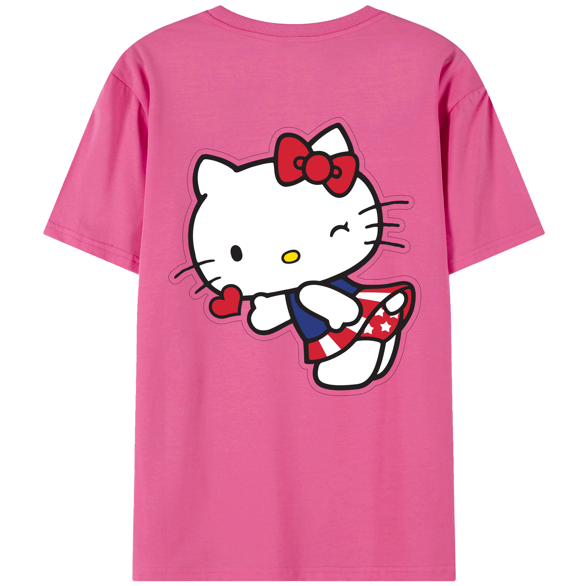 （画像用） Hello Kitty ハローキティ レディース半袖Tシャツ(バックプリント)