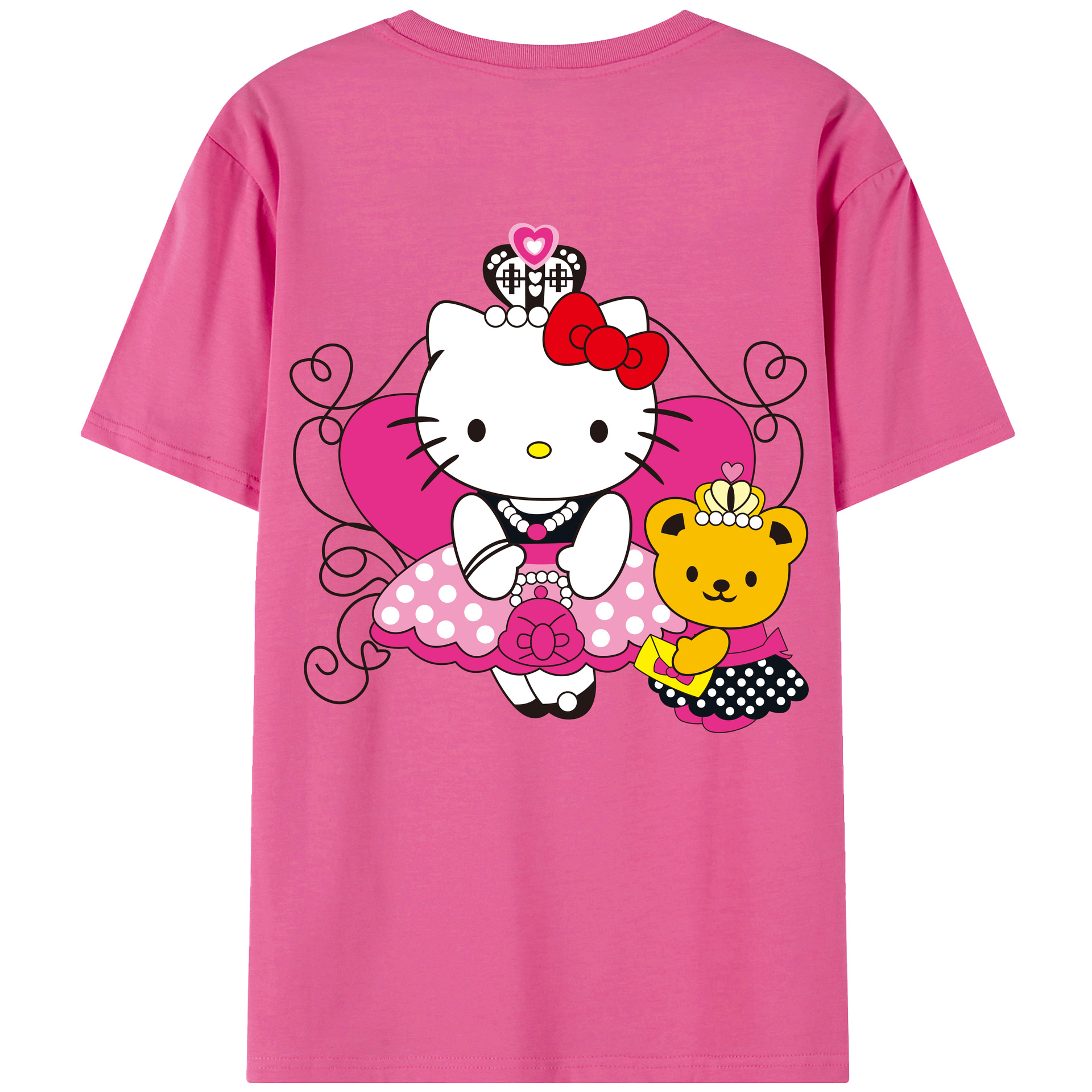 （画像用） Hello Kitty ハローキティ レディース半袖Tシャツ(バックプリント)