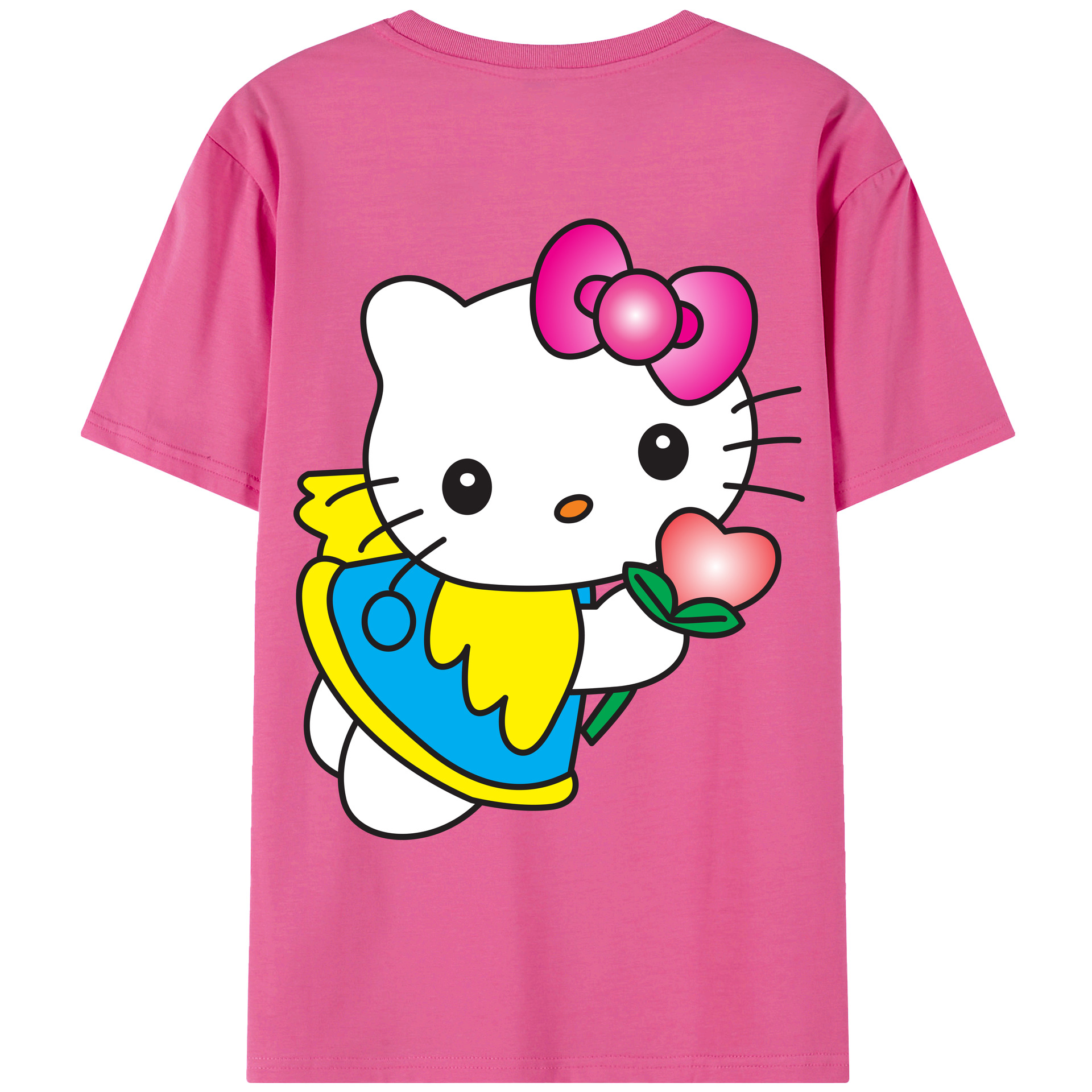 （画像用） Hello Kitty ハローキティ レディース半袖Tシャツ(バックプリント)