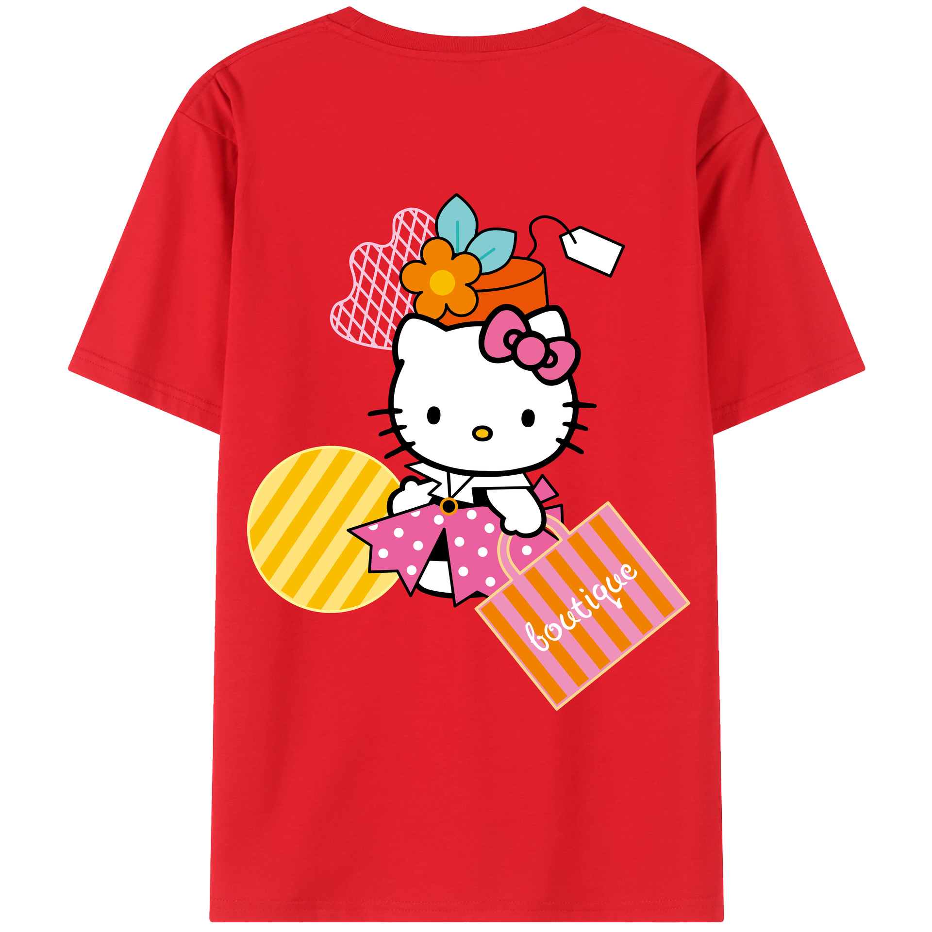 （画像用） Hello Kitty ハローキティ レディース半袖Tシャツ(バックプリント)