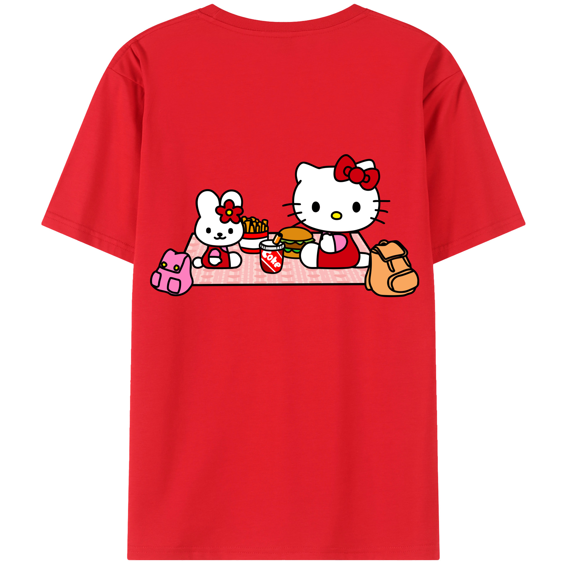 （画像用） Hello Kitty ハローキティ レディース半袖Tシャツ(バックプリント)