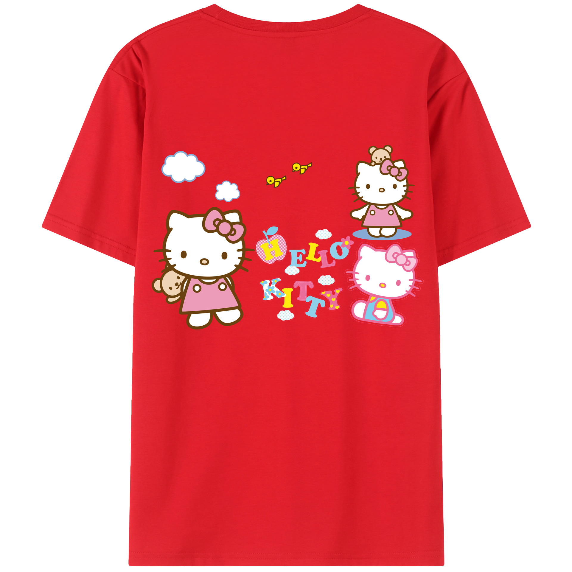 （画像用） Hello Kitty ハローキティ レディース半袖Tシャツ(バックプリント)