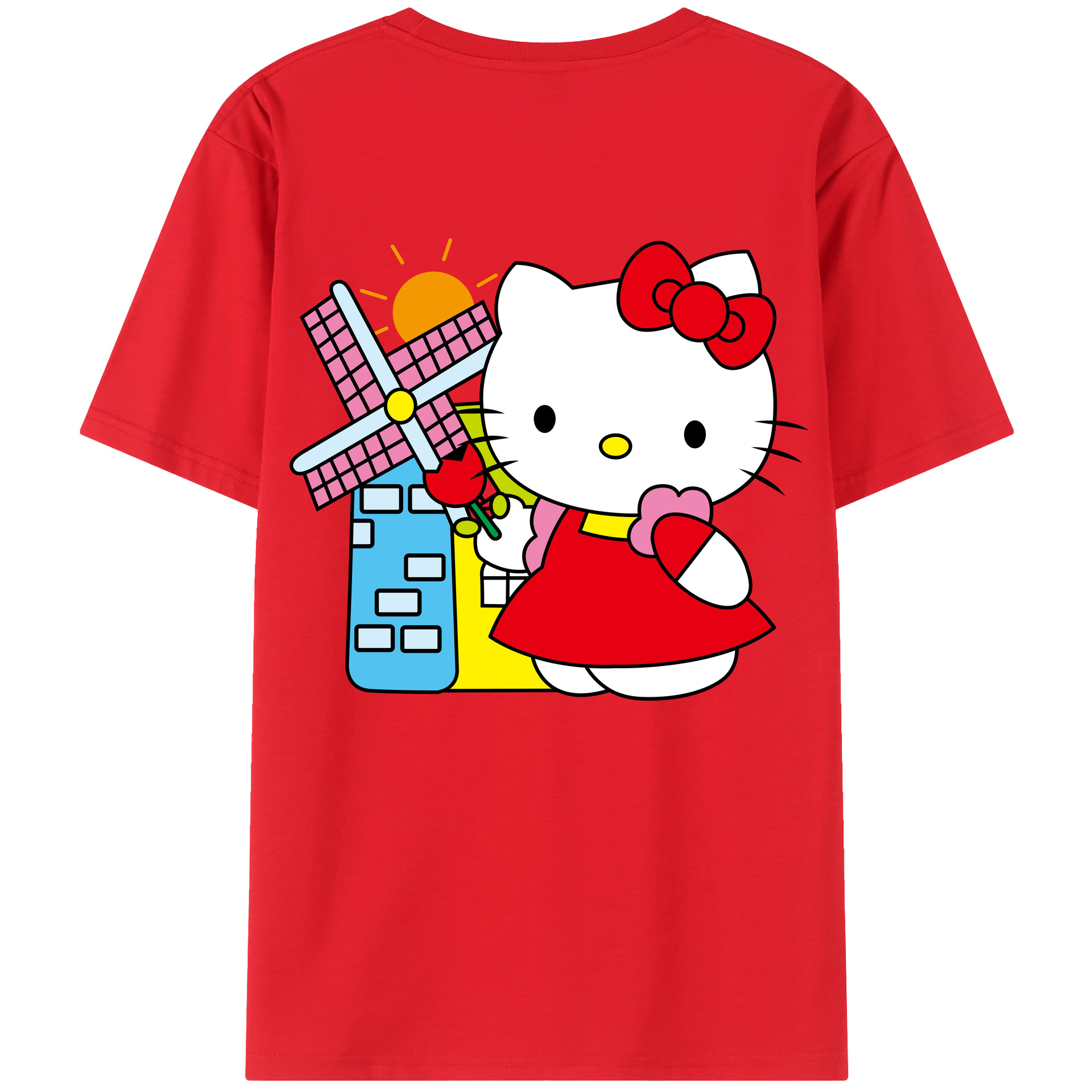 （画像用） Hello Kitty ハローキティ レディース半袖Tシャツ(バックプリント)